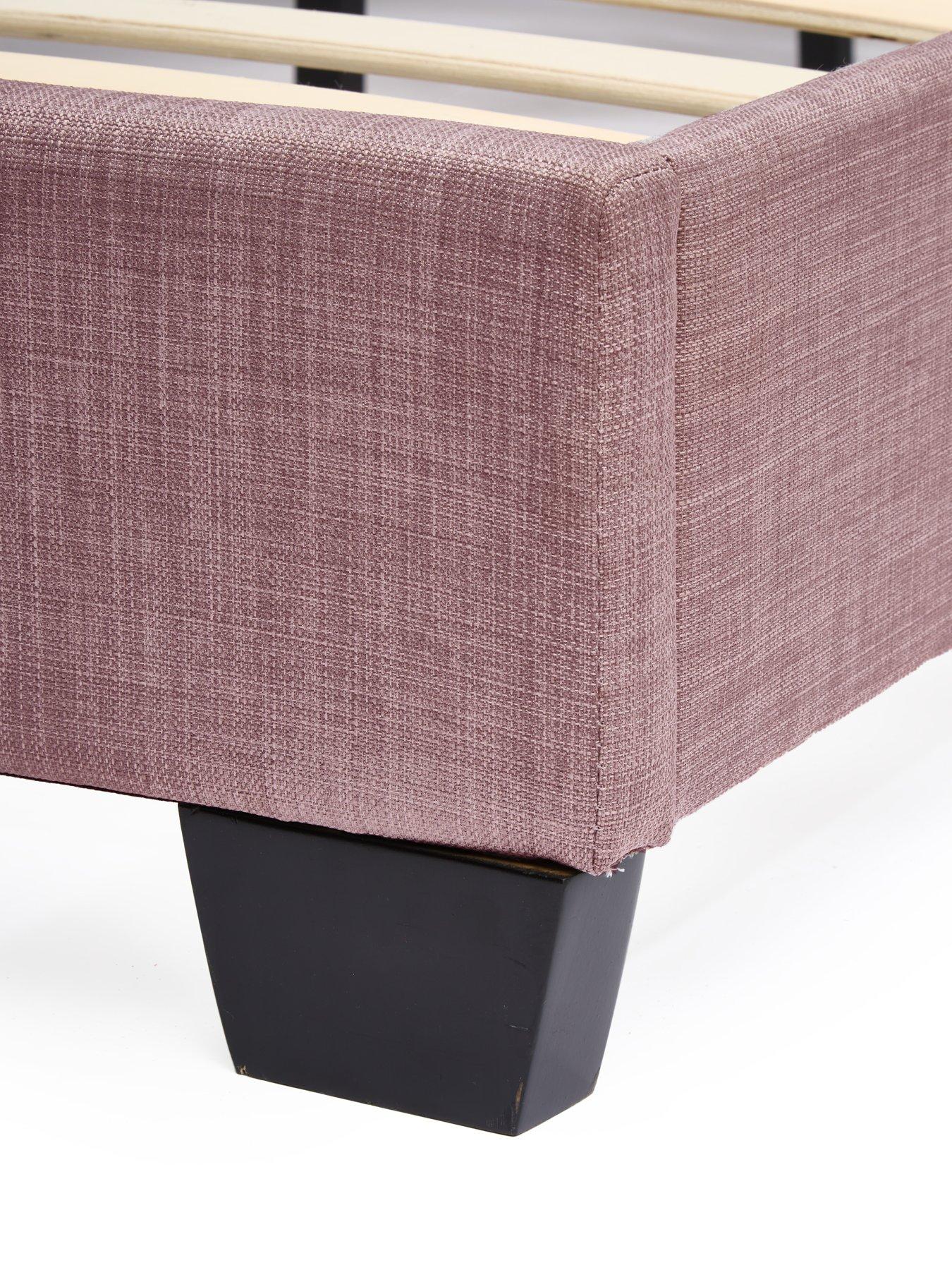 Image 5 of 6 of The Very Collection Riley Fabric Small Double Bed Frame with Mattress Options (Buy &amp; SAVE!) - Antique Rose - FSC&reg; Certified