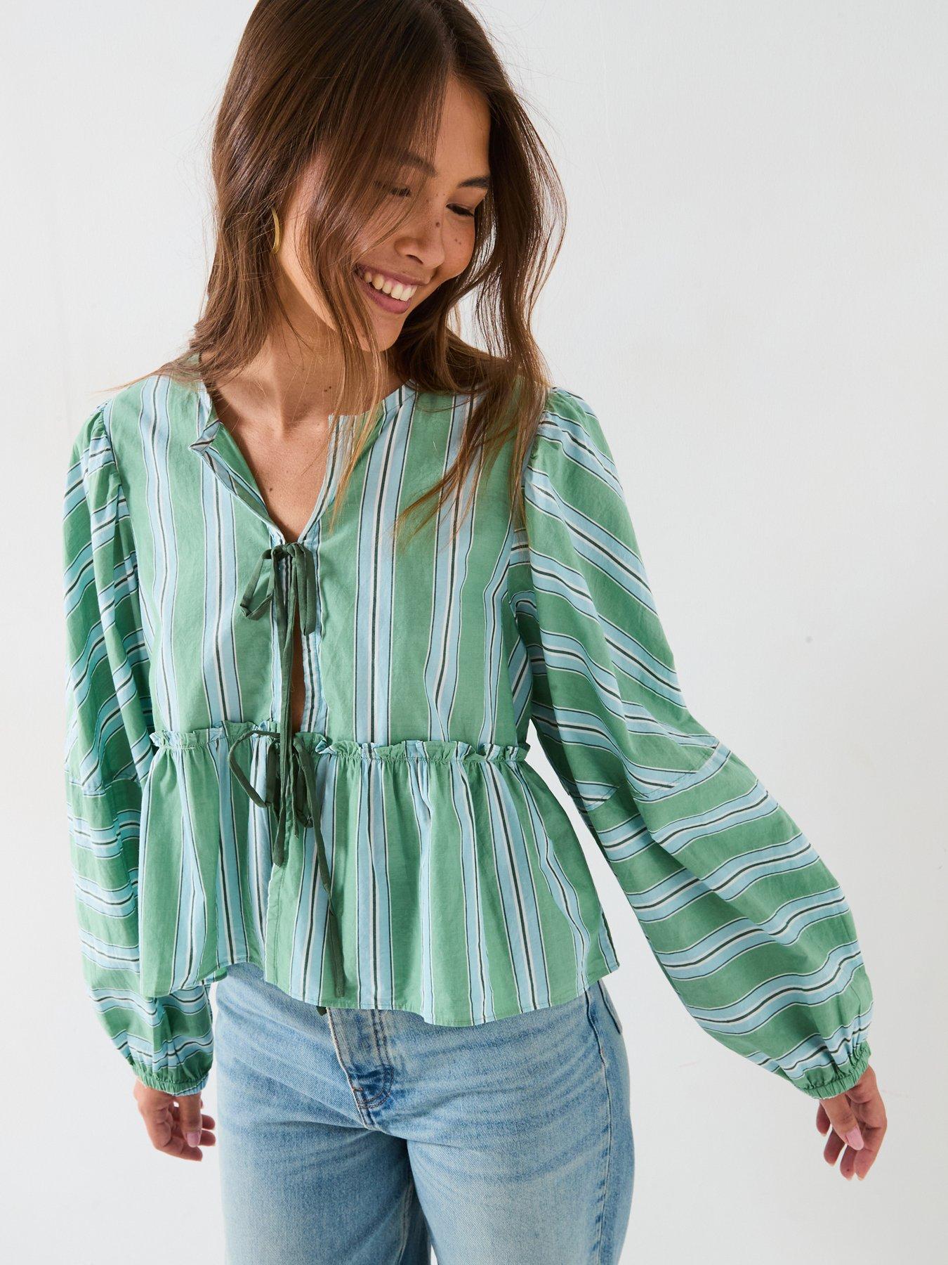 undefined Brunch Babe Blouse - Light Green