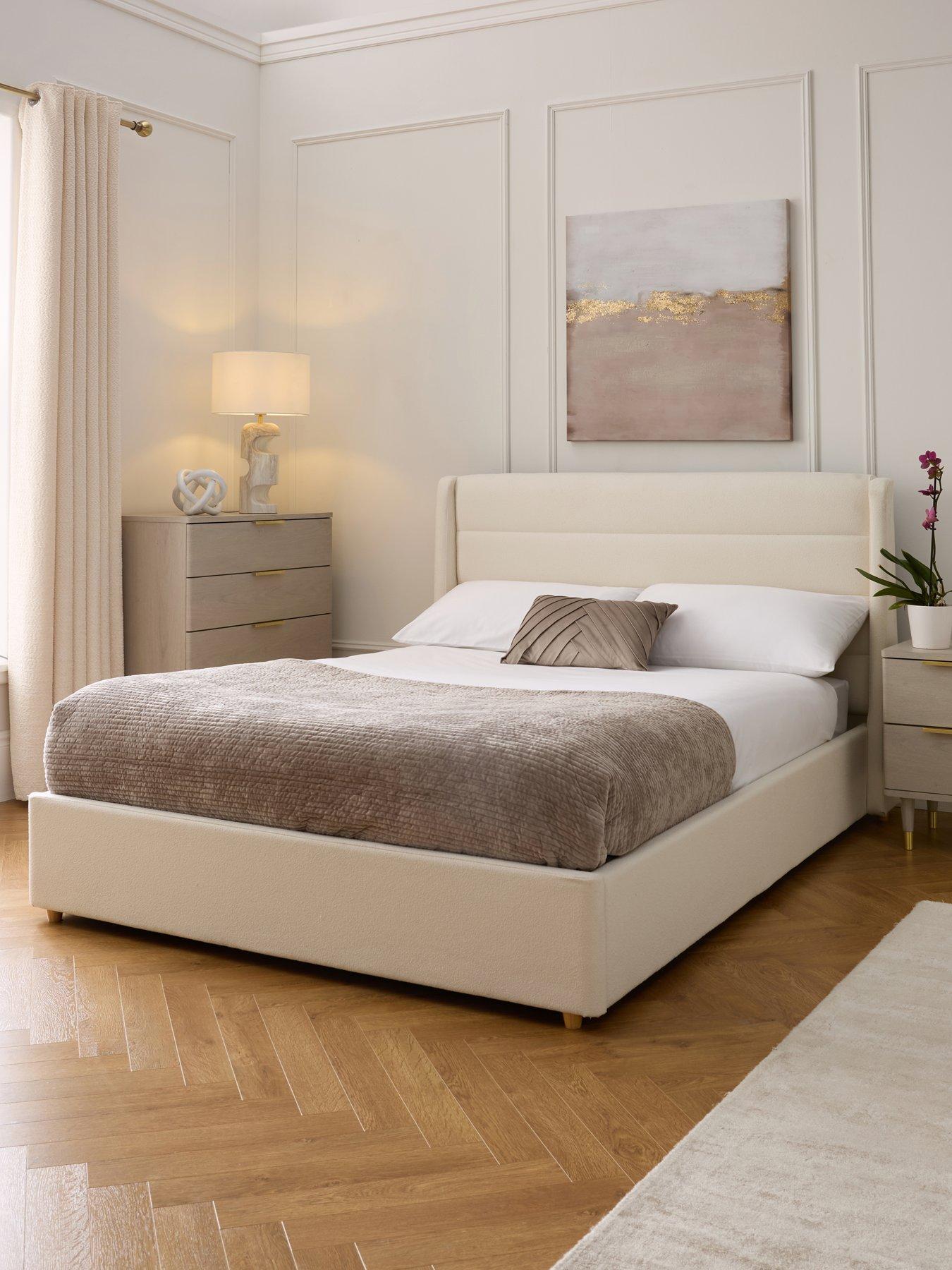 very-home-gabriel-fabric-wingednbspbed-frame-with-mattress-options-buy-amp-save-fscreg-certified