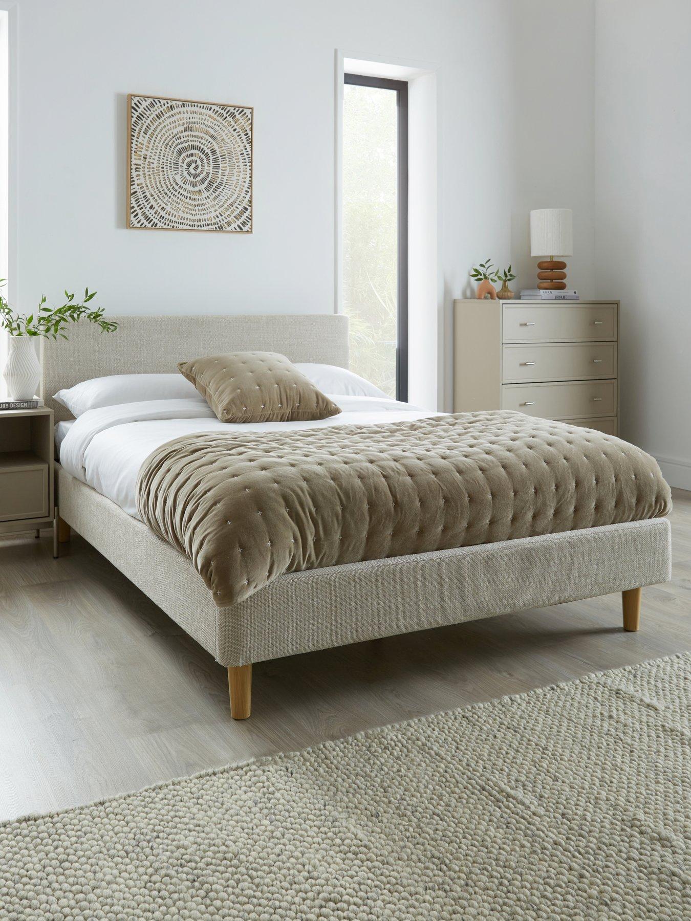 undefined Porto Fabric Bed Frame with Mattress Options (Buy  &  SAVE!) - FSC® Certified
