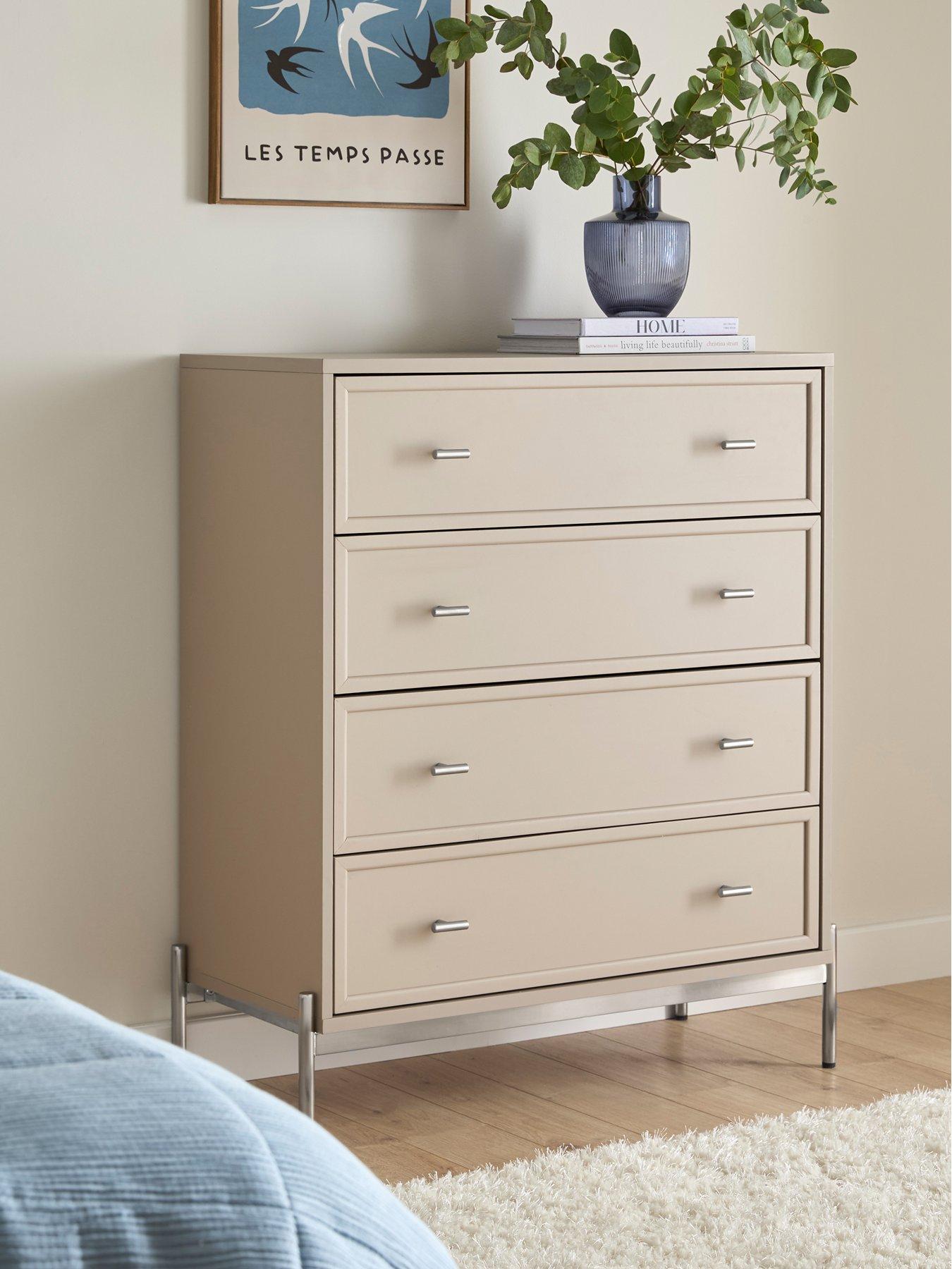 Product photograph of Very Home Serena 4 Drawer Chest - Taupe - Fsc Reg Certified from very.co.uk