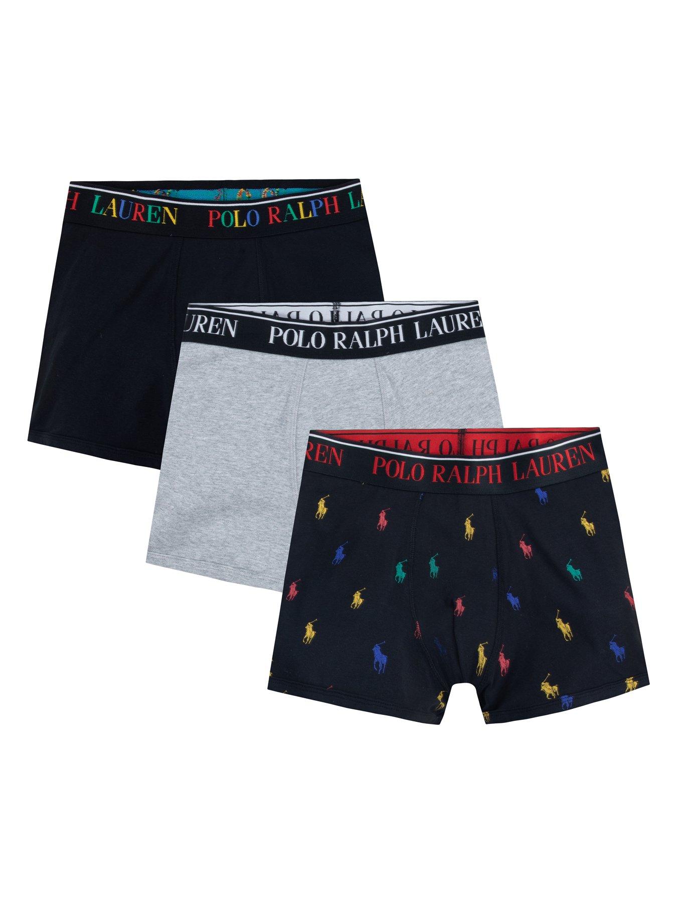 Polo Ralph Lauren Boys Cotton Stretch 3 Pack Boxer Brief Multi Very