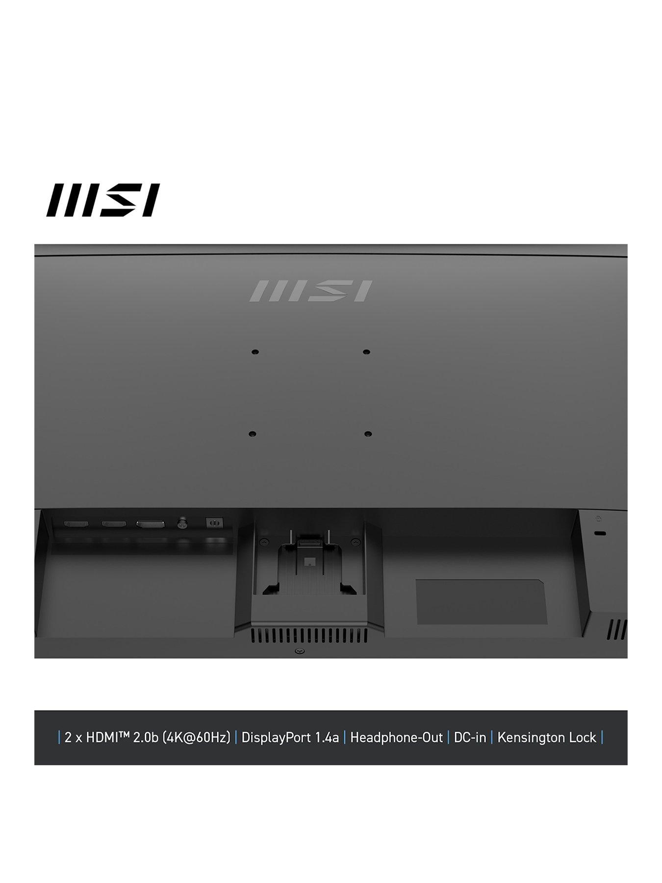 MSI PRO MP273U 27 inch, 4K UHD, 60Hz, IPS, Flat Monitor with Built