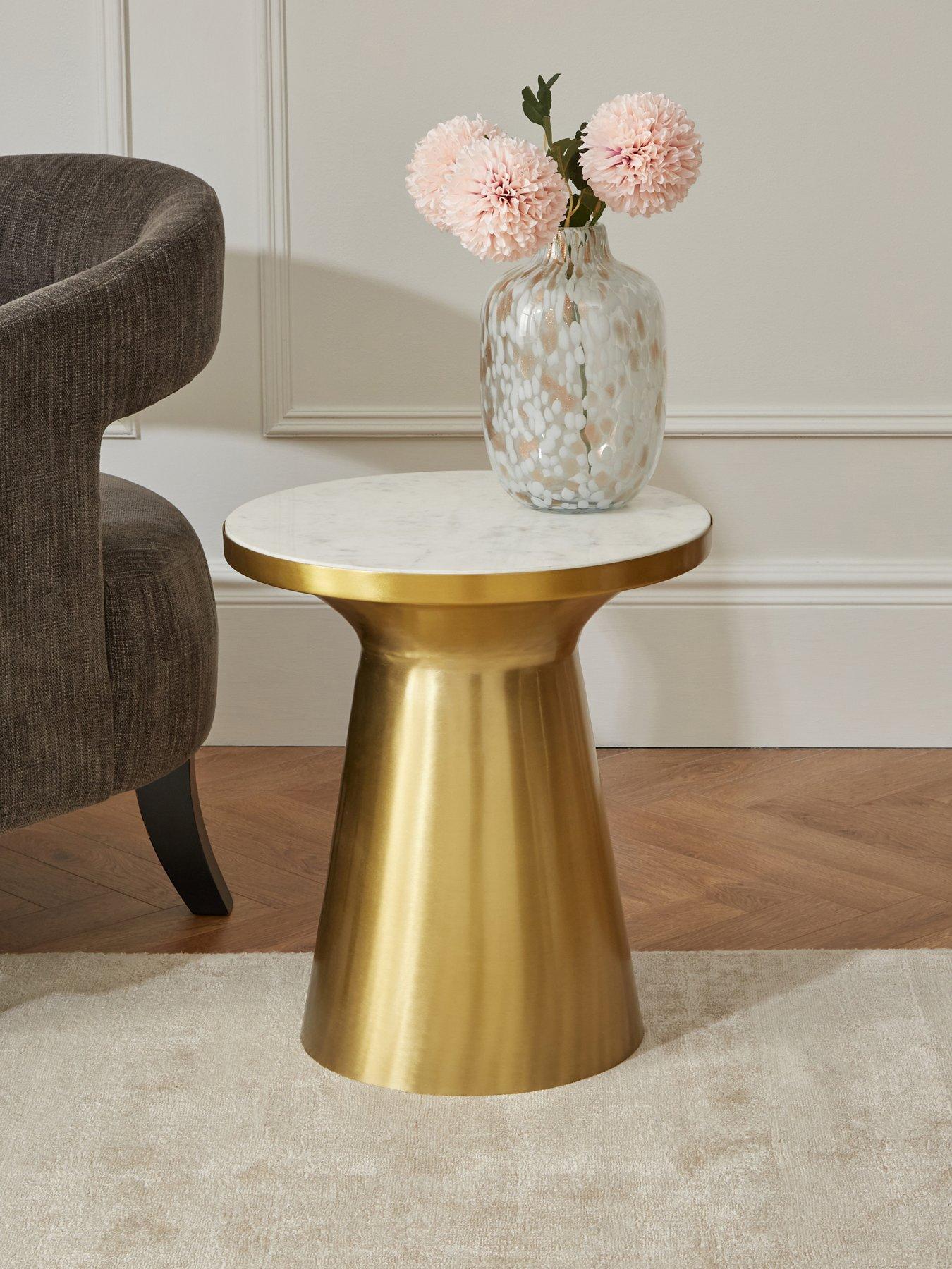 Image 1 of 6 of Very Home Bongo Side Table - Gold/White