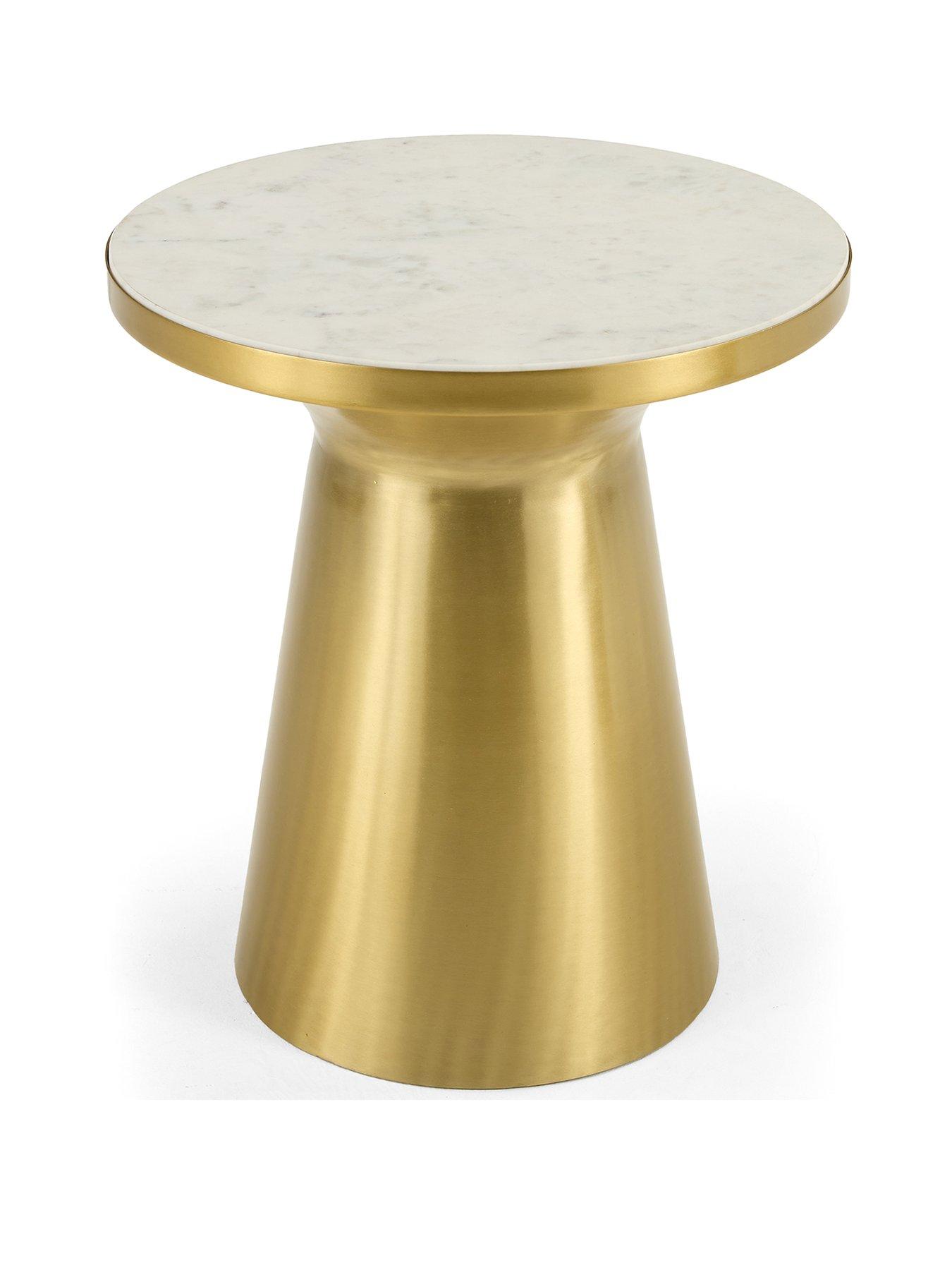 Image 2 of 6 of Very Home Bongo Side Table - Gold/White