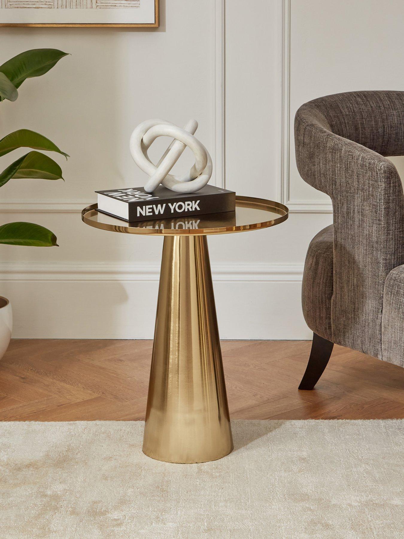 Image 1 of 6 of Very Home Conical Side Table - Brushed Gold
