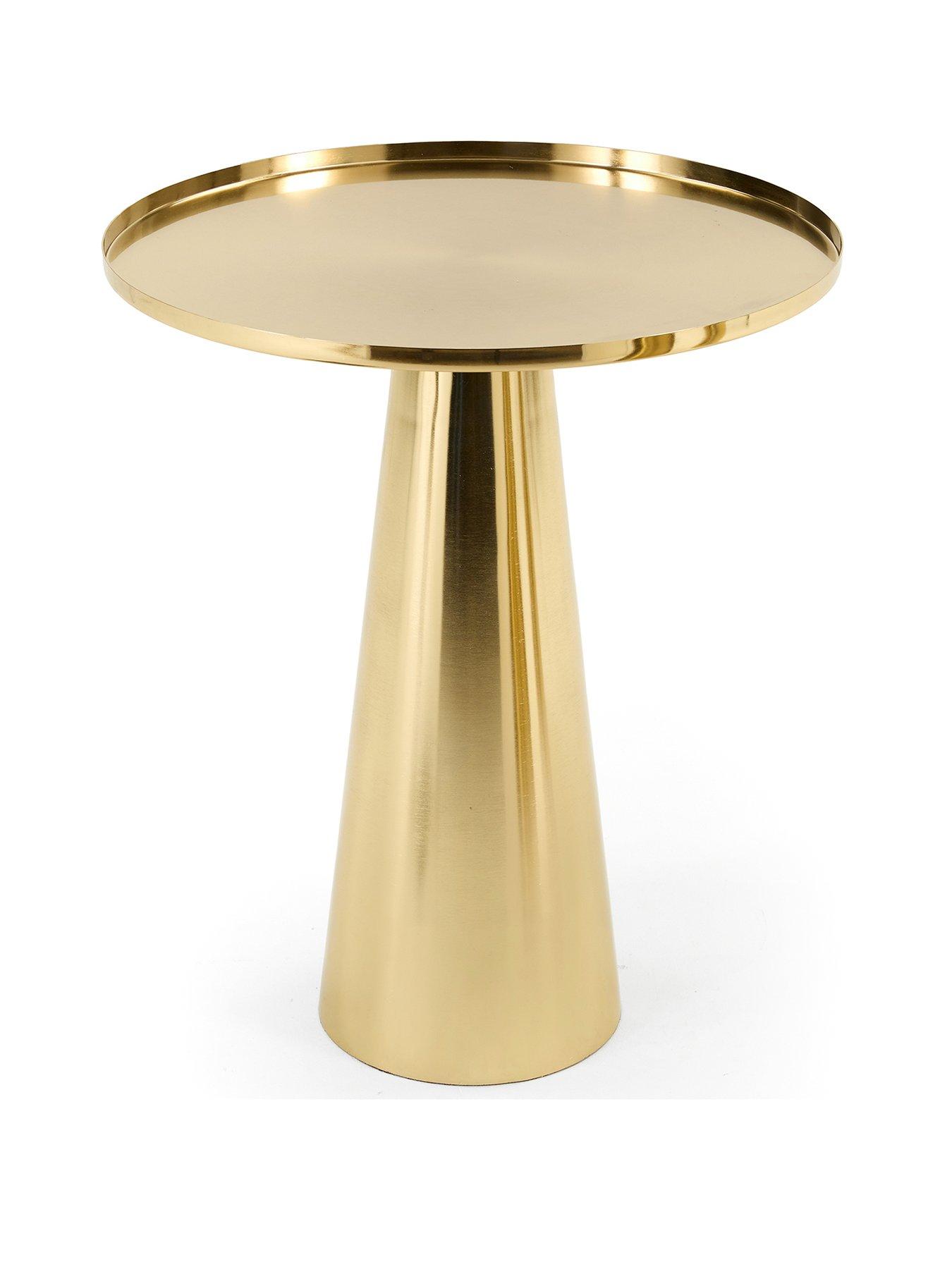 Image 2 of 6 of Very Home Conical Side Table - Brushed Gold