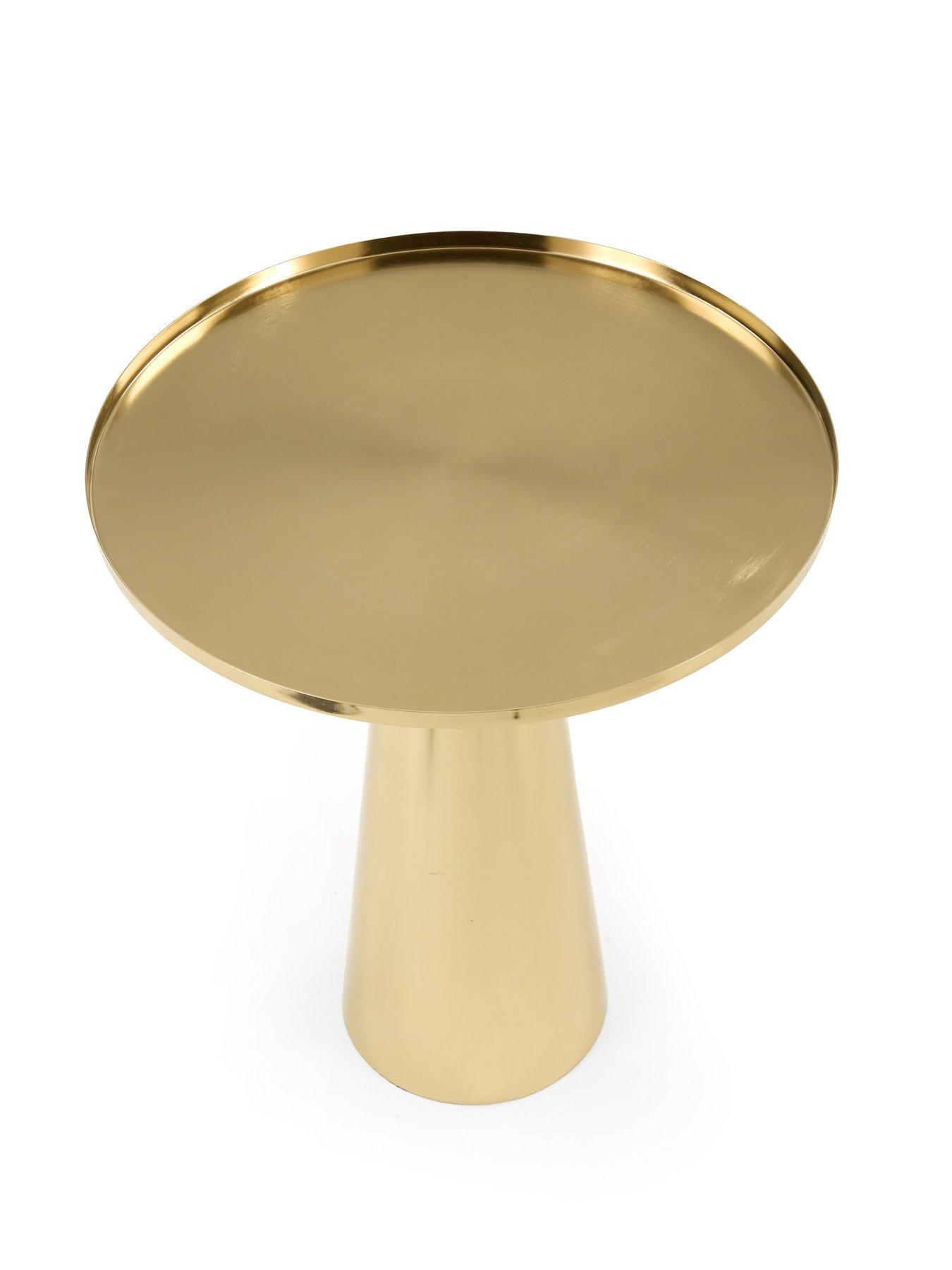 Image 3 of 6 of Very Home Conical Side Table - Brushed Gold