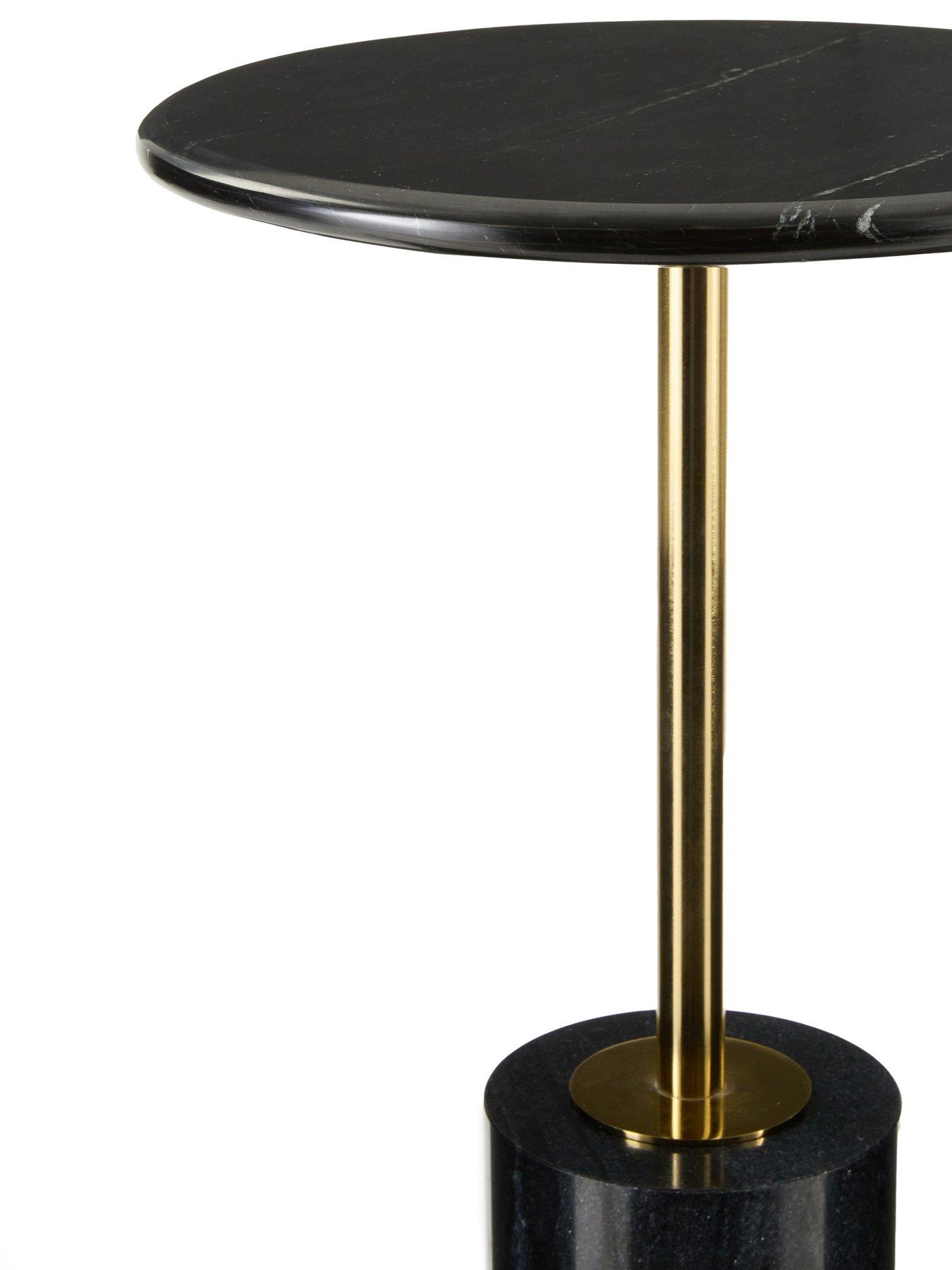 Image 4 of 6 of Very Home Cylinder Side Table - Black/Gold