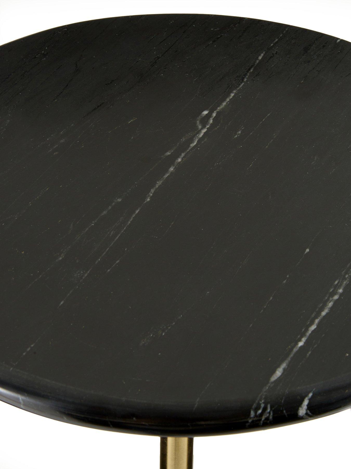 Image 5 of 6 of Very Home Cylinder Side Table - Black/Gold
