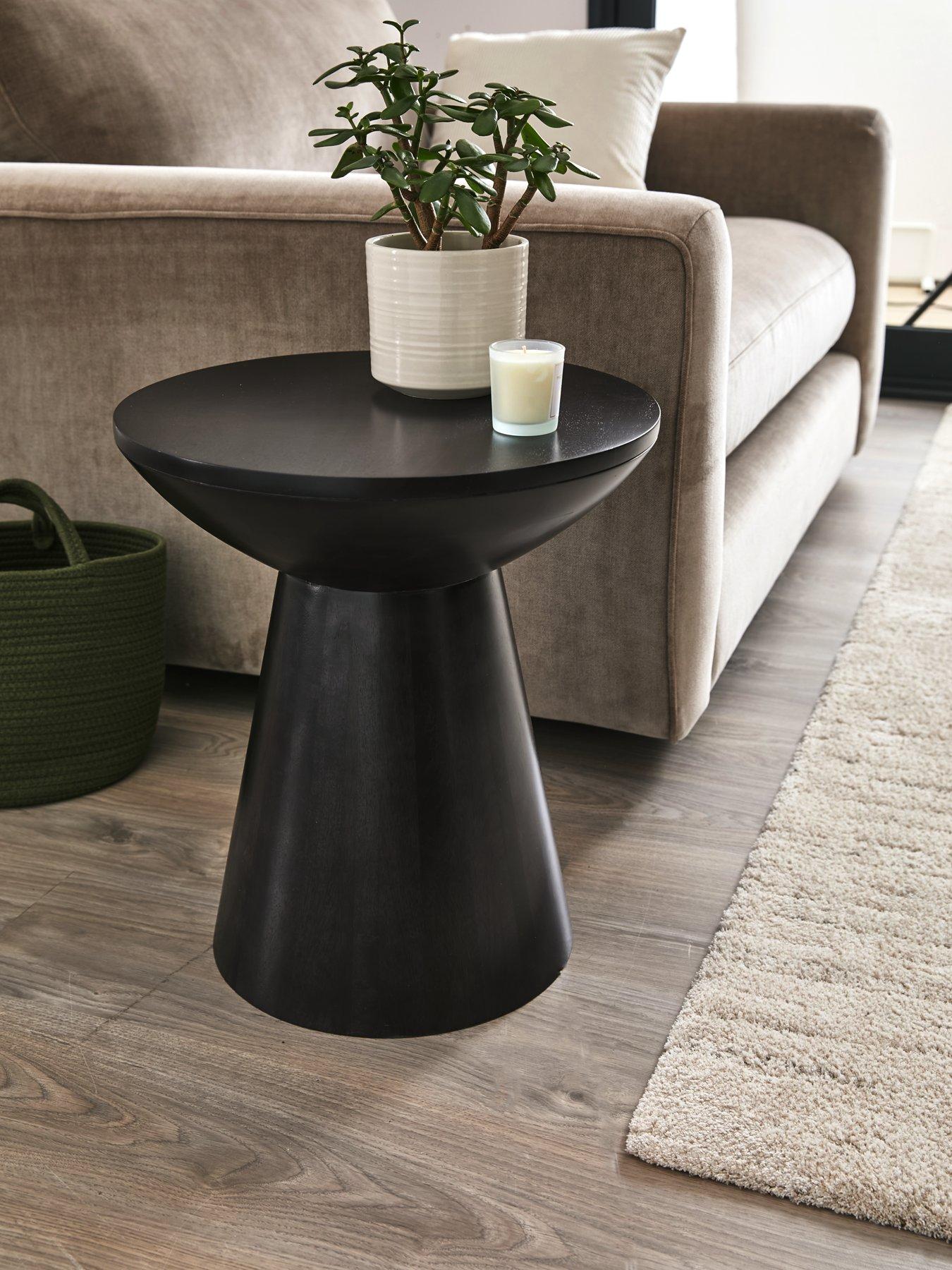 Image 1 of 6 of Very Home Drum Side Table - Black&nbsp;- FSC&reg; Certified