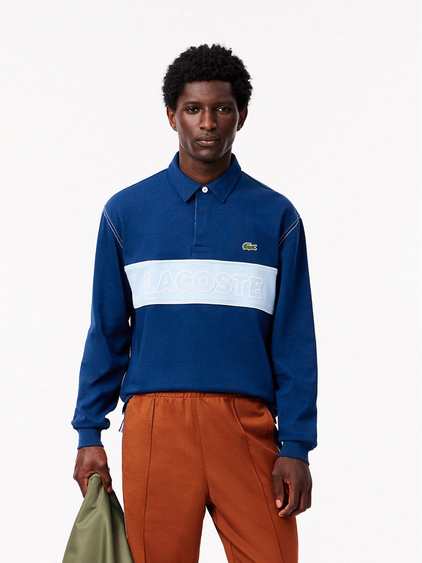 undefined Rugby Long Sleeve Polo Shirt - Blue