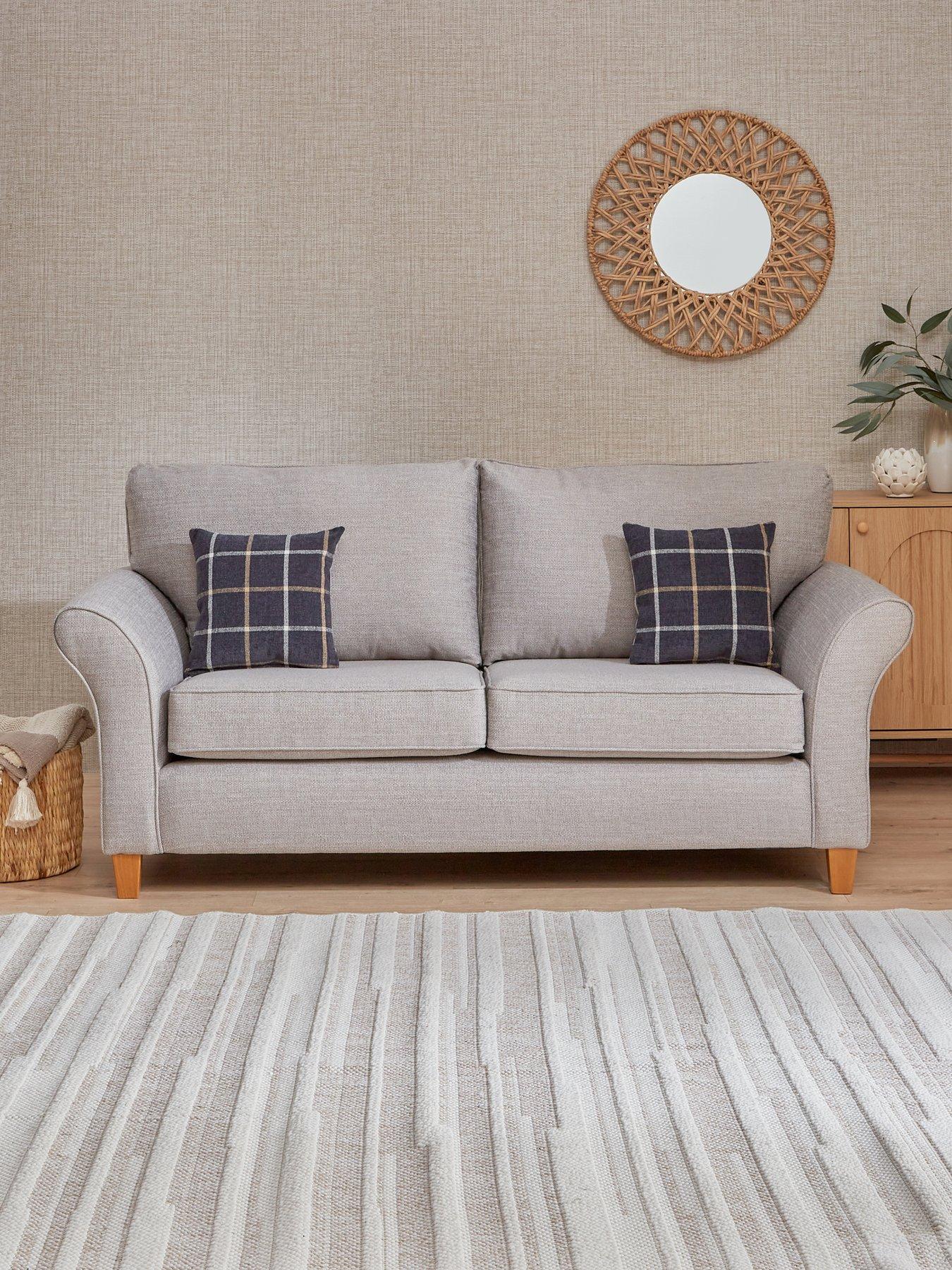 Product photograph of Very Home Alsop 3 Seater Fabric Sofa from very.co.uk