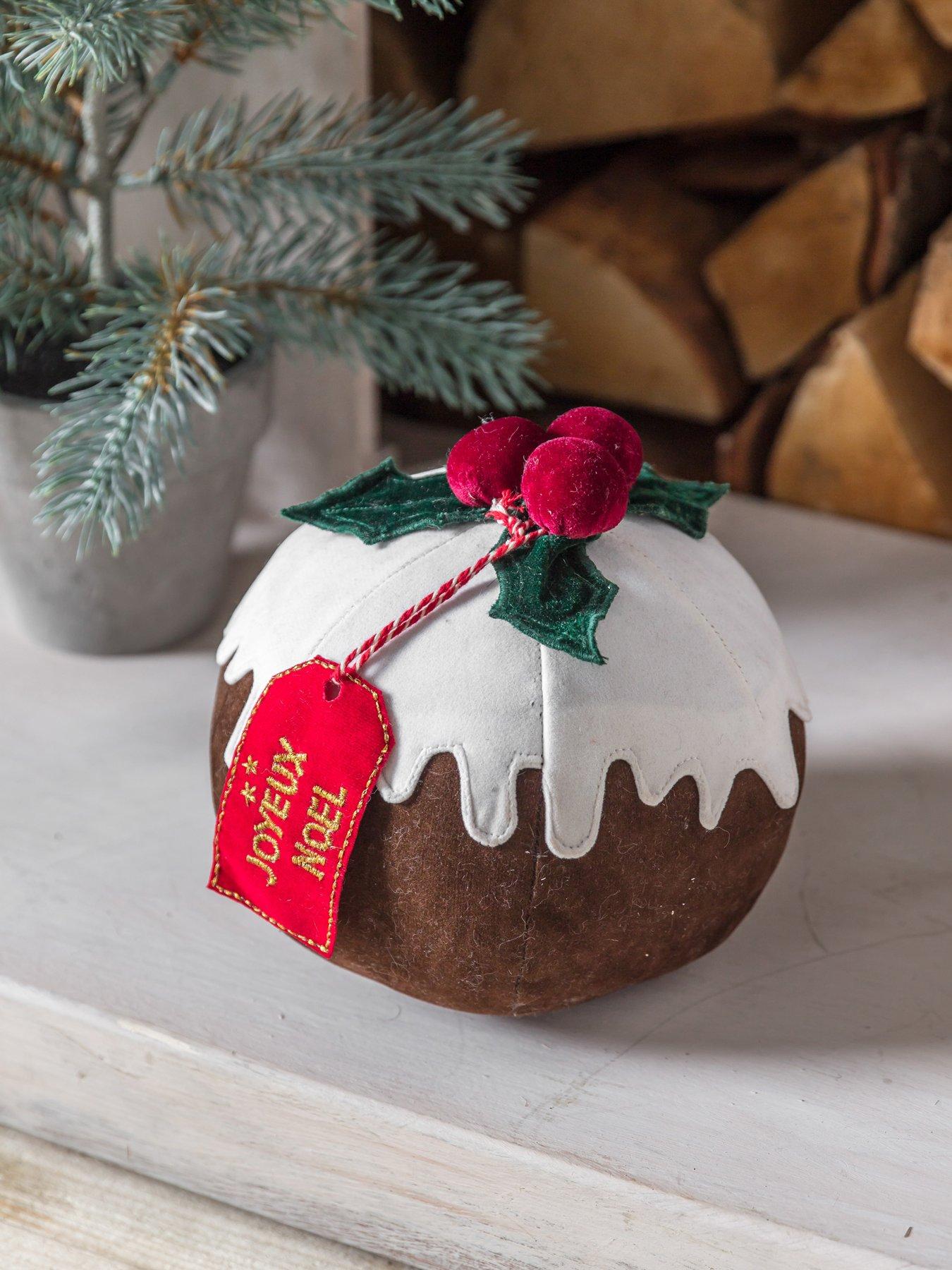 Product photograph of Gallery Christmas Pudding Doorstop from very.co.uk