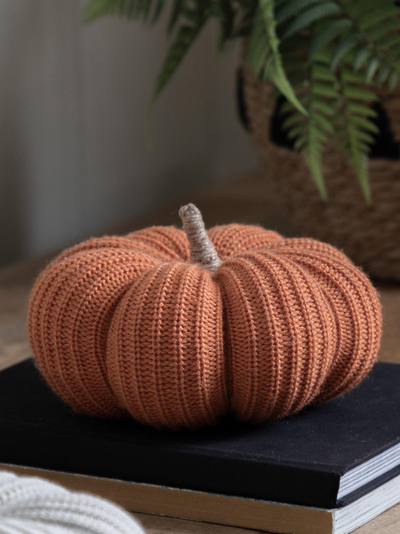 Product photograph of Gallery Knitted Pumpkin Rust 180mm from very.co.uk