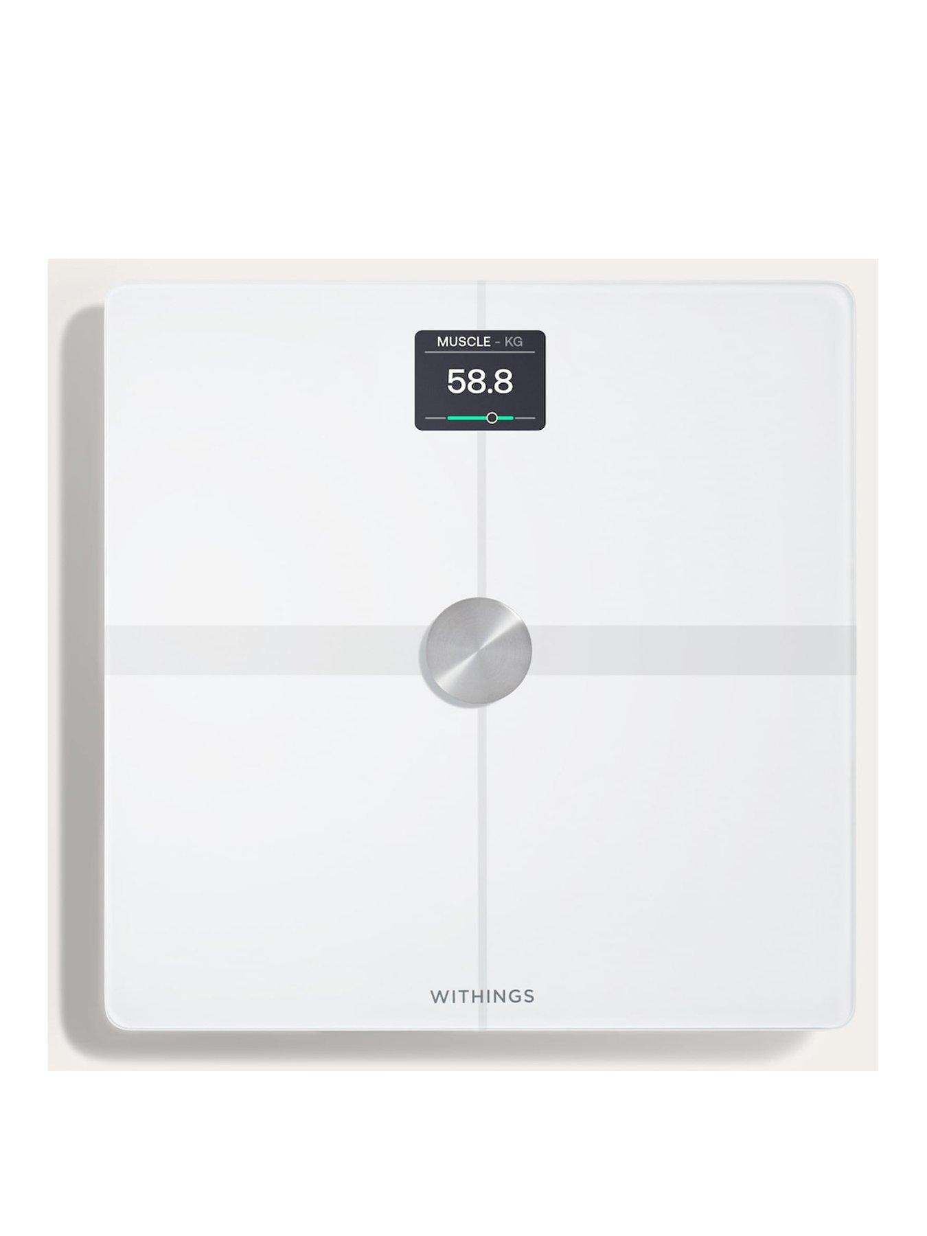 Product photograph of Withings Body Smart Connected Bathroom Scale - White from very.co.uk