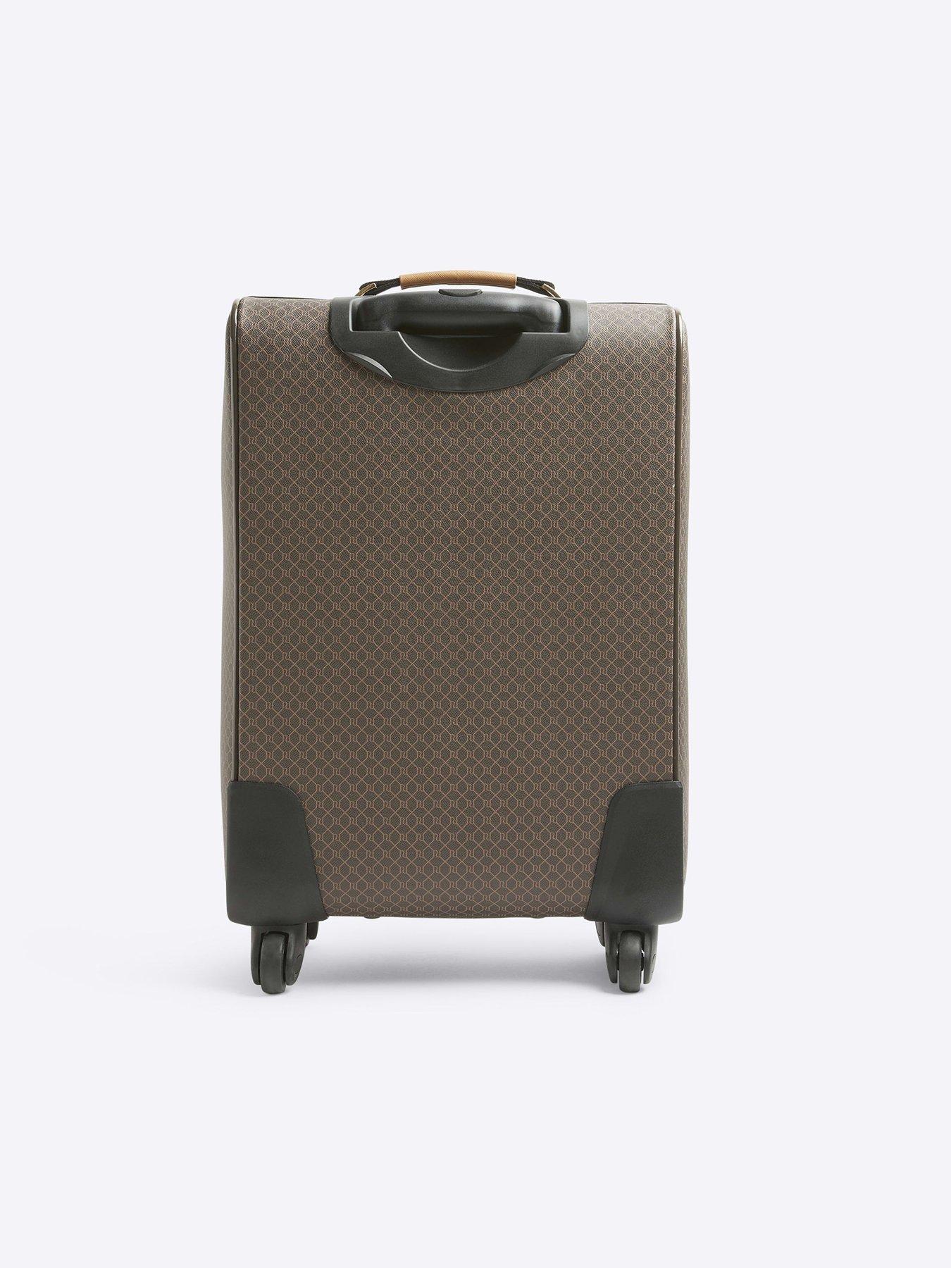 Image 4 of 6 of River Island 4040 Stripe Front Mono Suitcase