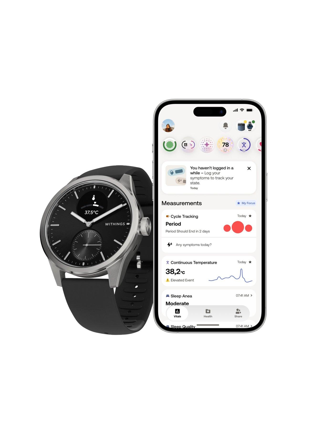 Image 2 of 7 of Withings Scanwatch 2 42mm - Black
