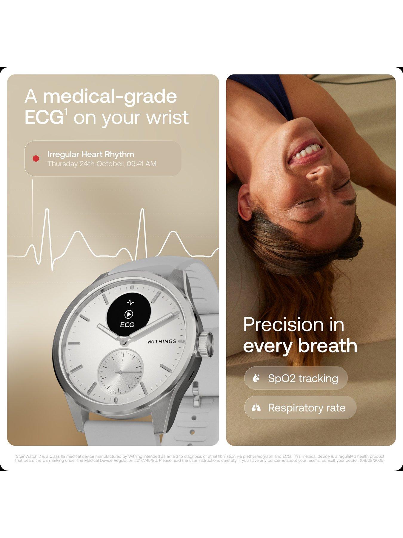 Image 6 of 7 of Withings Scanwatch 2 42mm - White