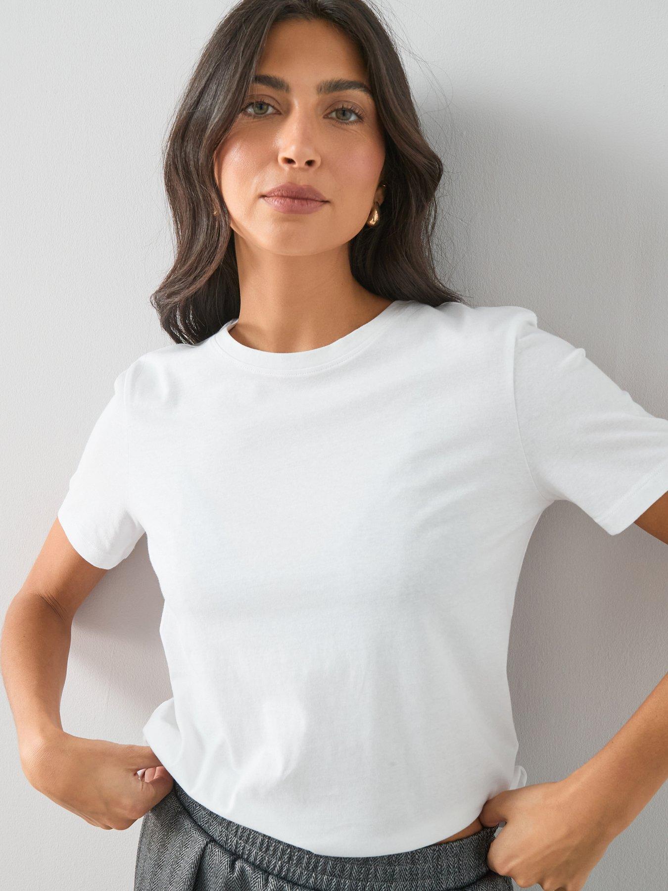 V by Very Essential Crew Neck T-shirt - White