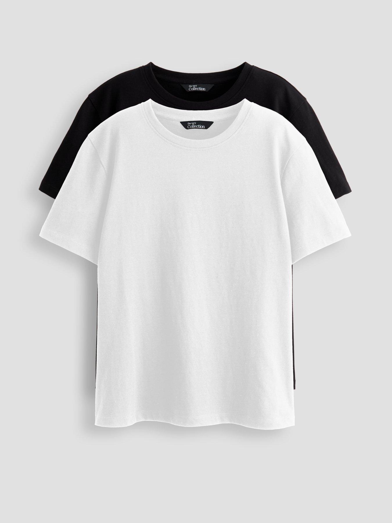 The Very Collection 2 Pack Crew Neck T-shirt - Black