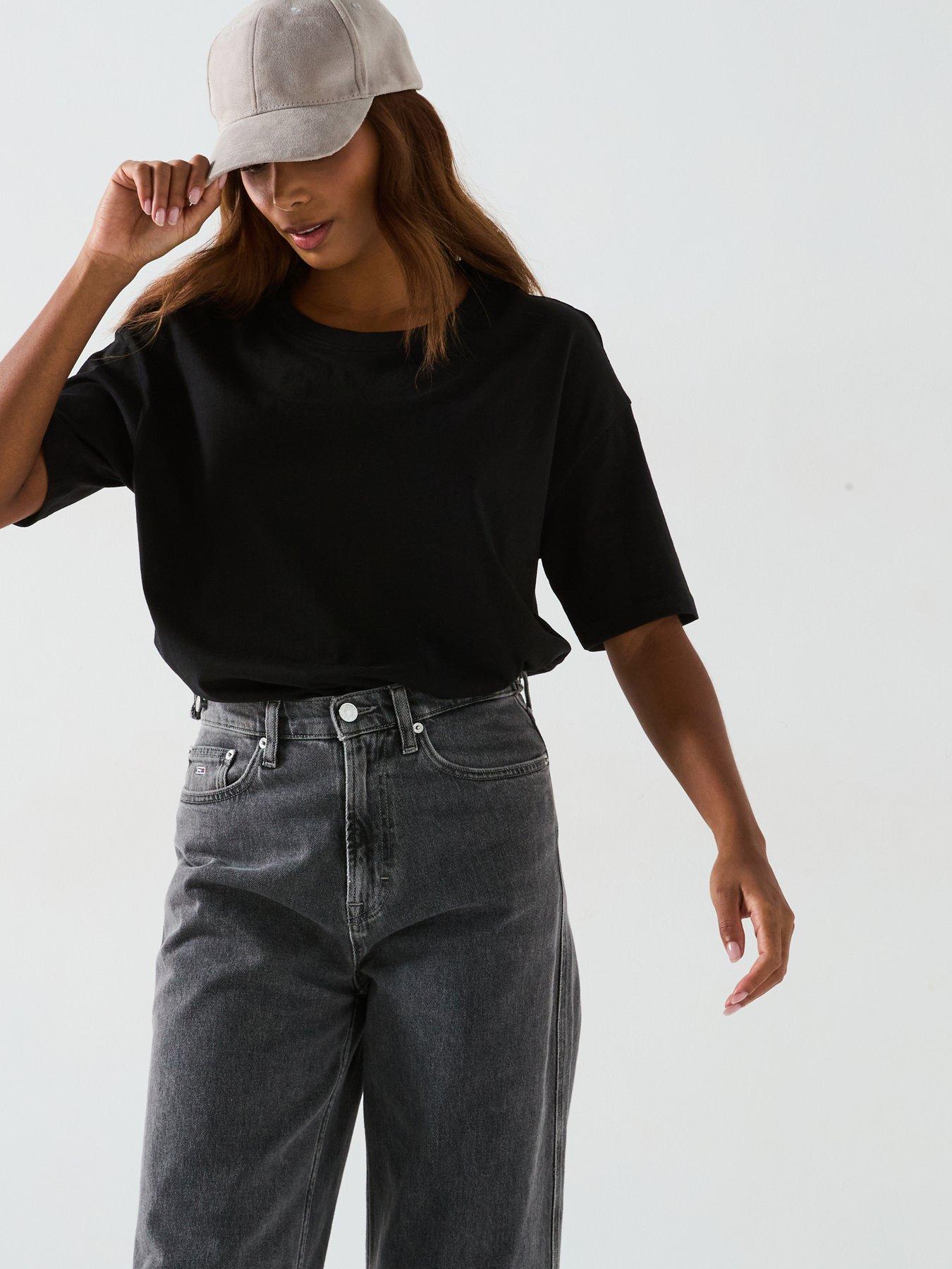 Image 4 of 6 of V by Very Essential Oversized T-shirt - Black