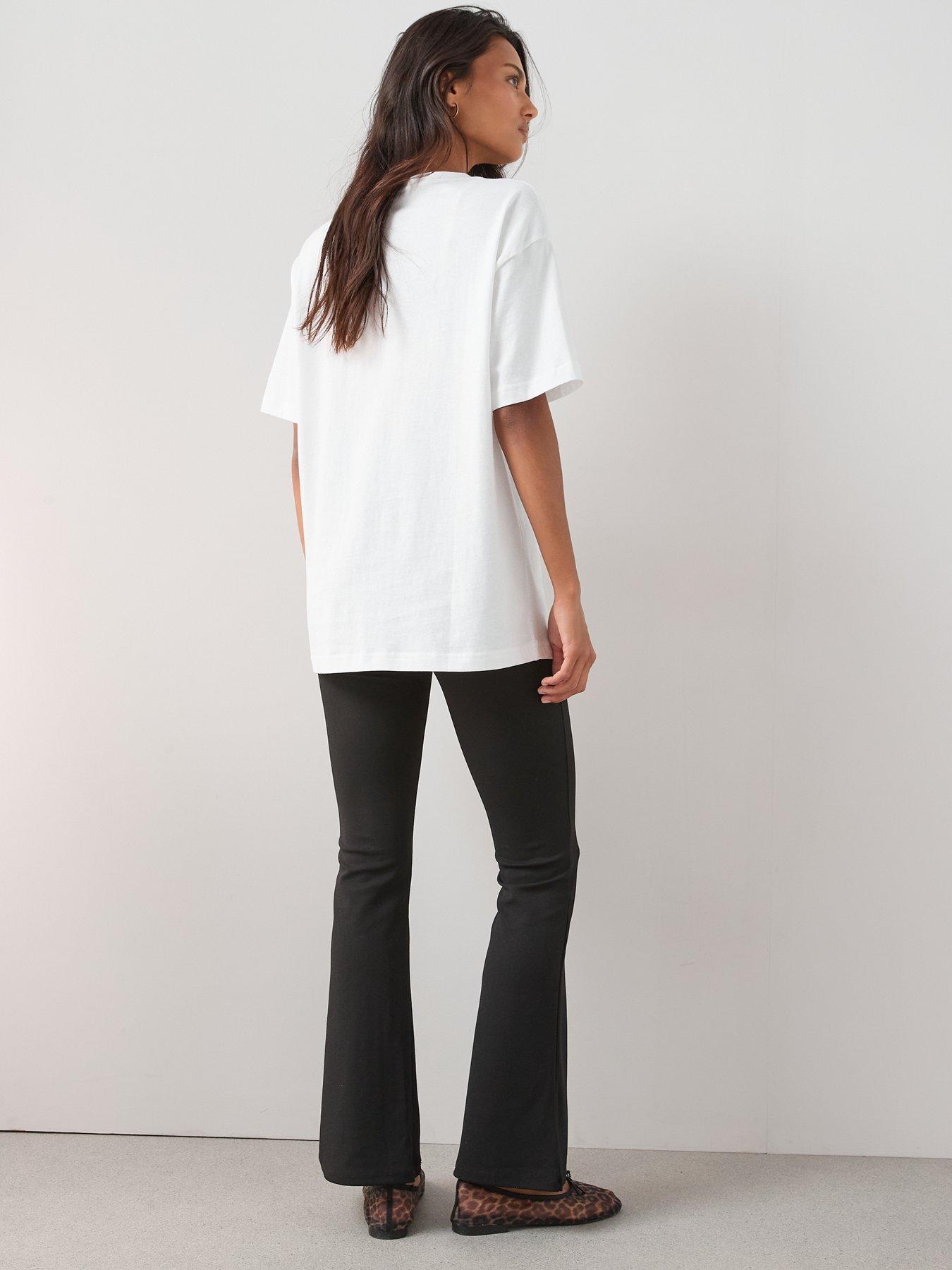 Image 2 of 6 of The Very Collection Crew Neck Oversized T-shirt - White