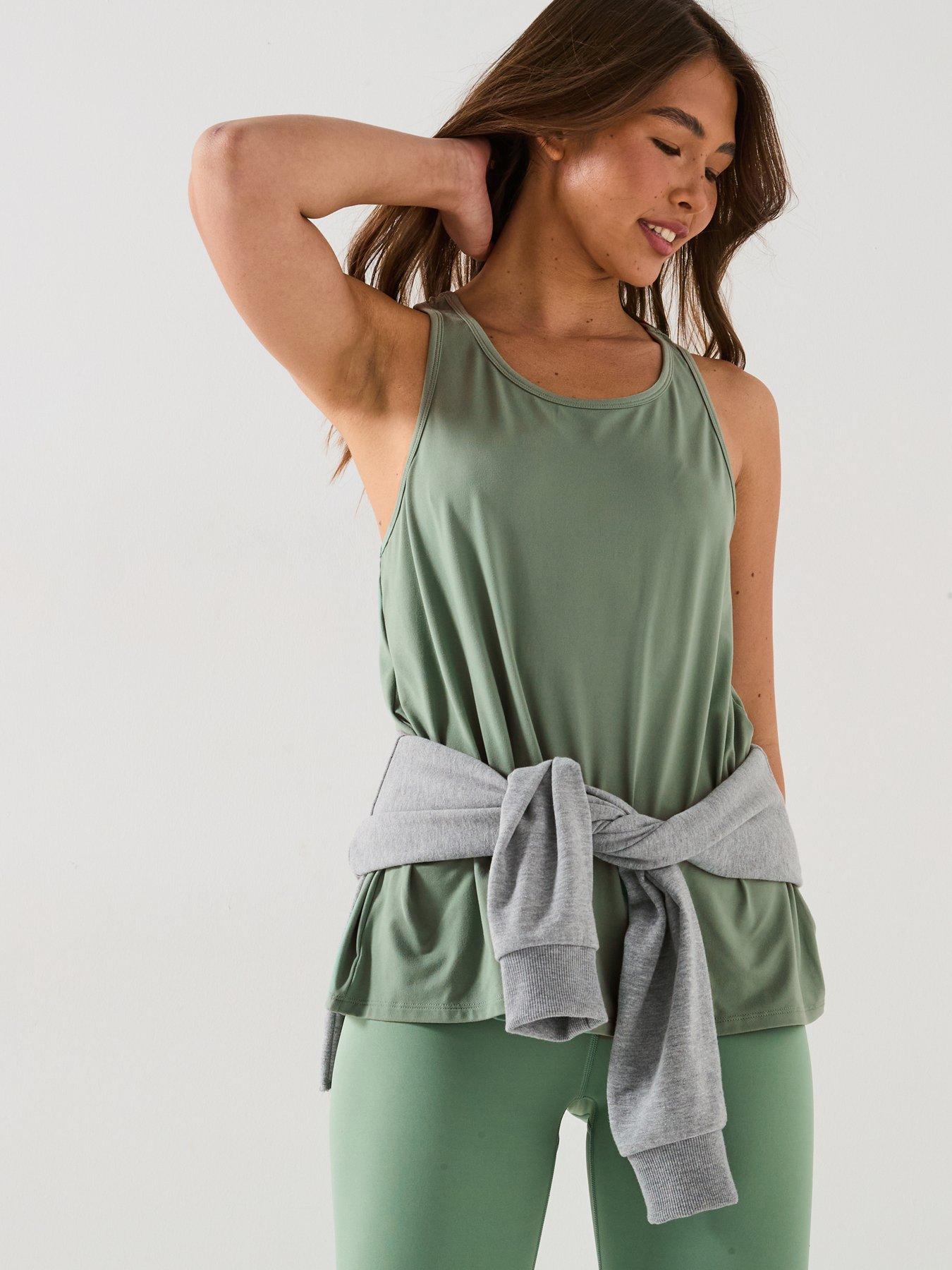Image 4 of 6 of V by Very Oversize Sports Vest - Green