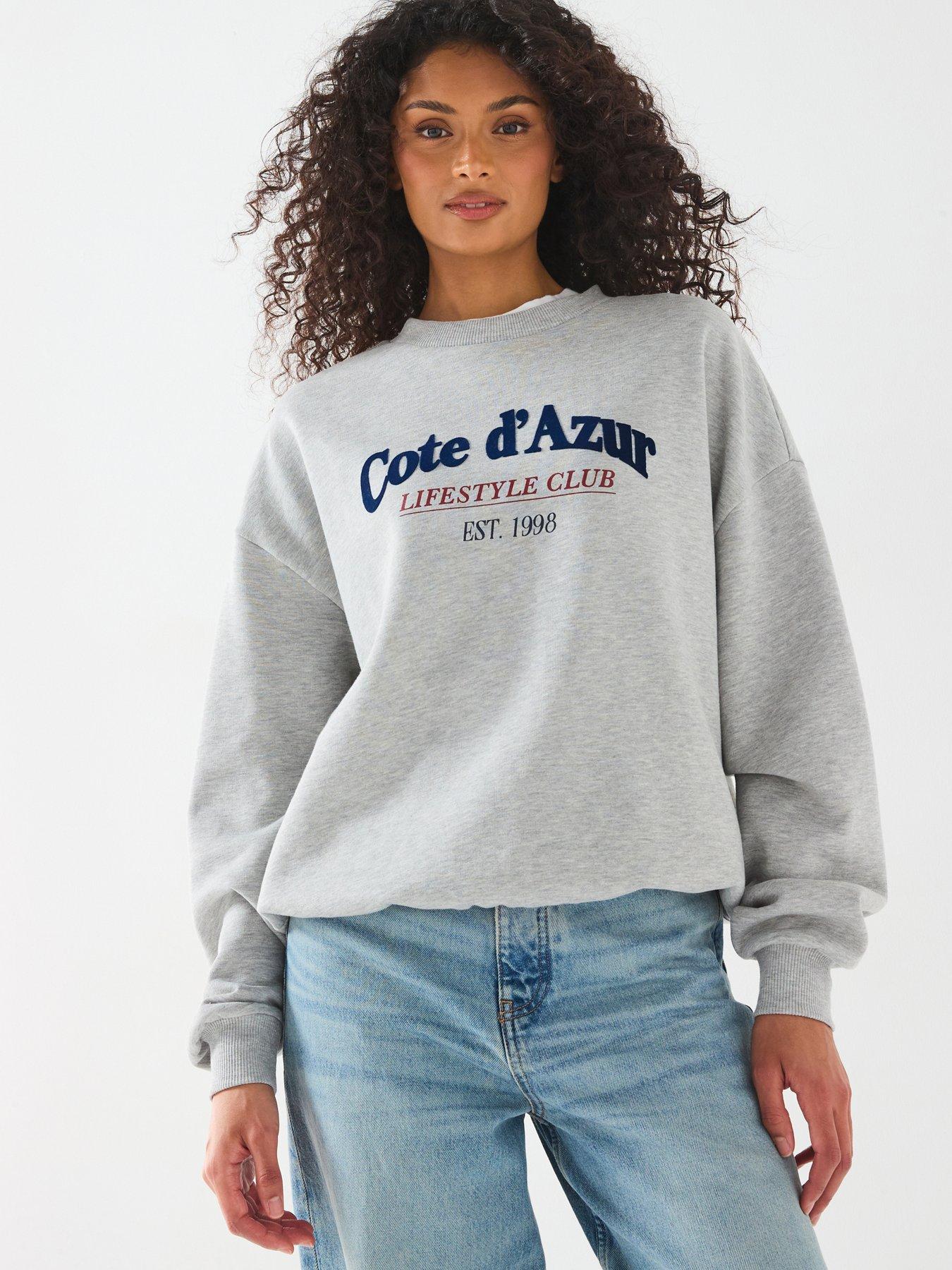 undefined Cote Dazure Oversized Sweatshirt - Grey
