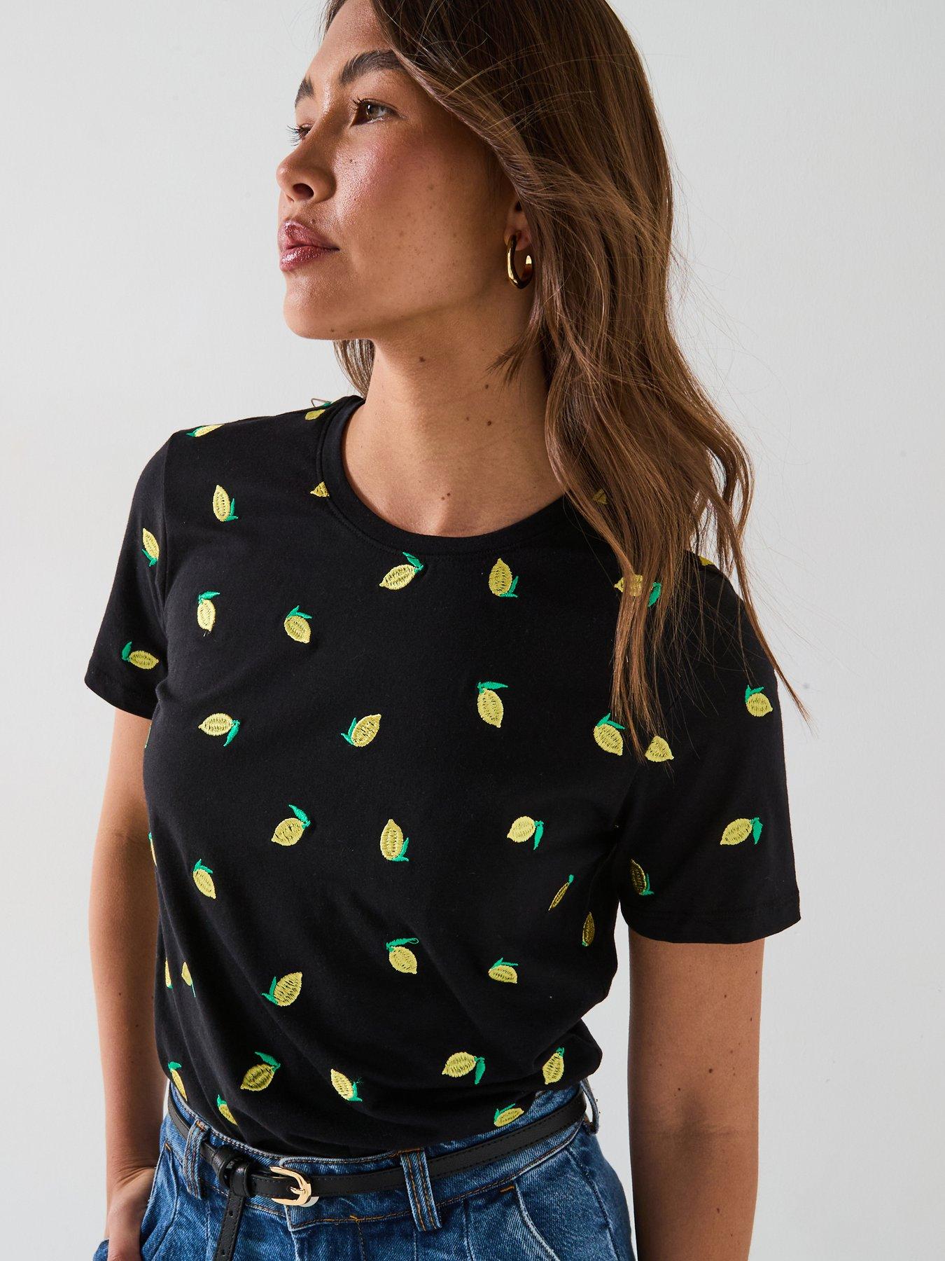 undefined All Over Embroidered T-Shirt - Multi