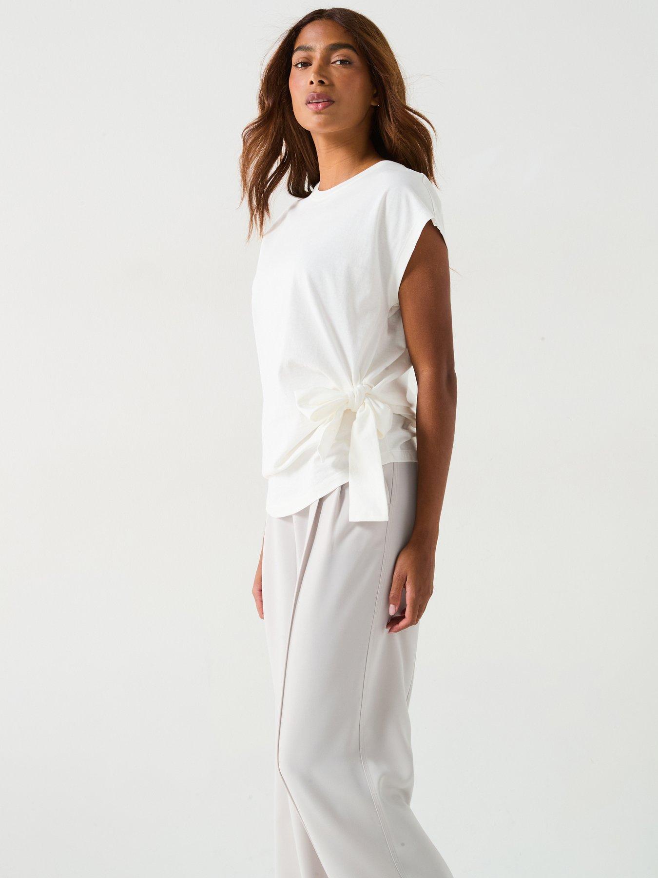 undefined Tie Side T-Shirt - White