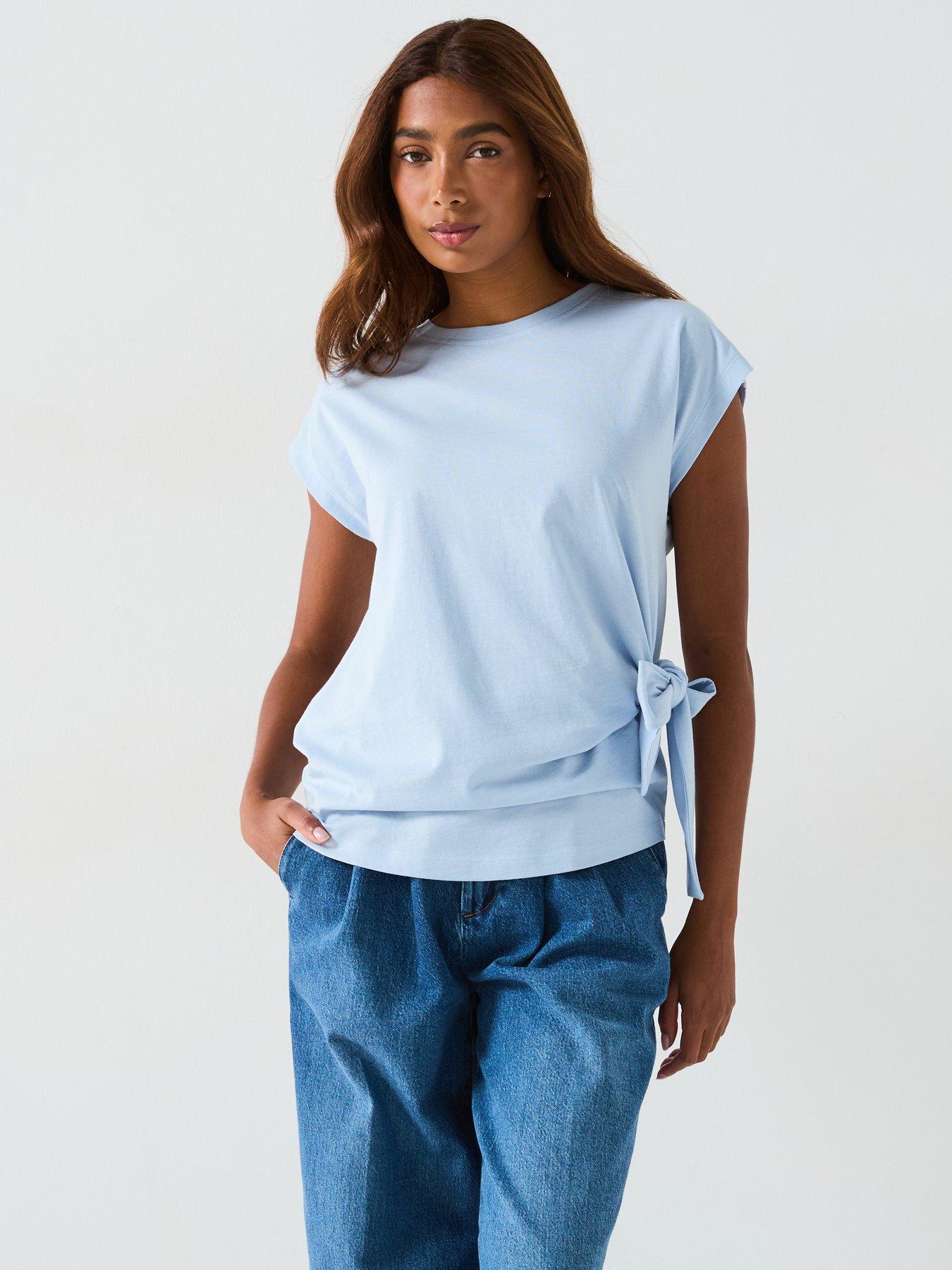 undefined Tie Side Tee - Blue