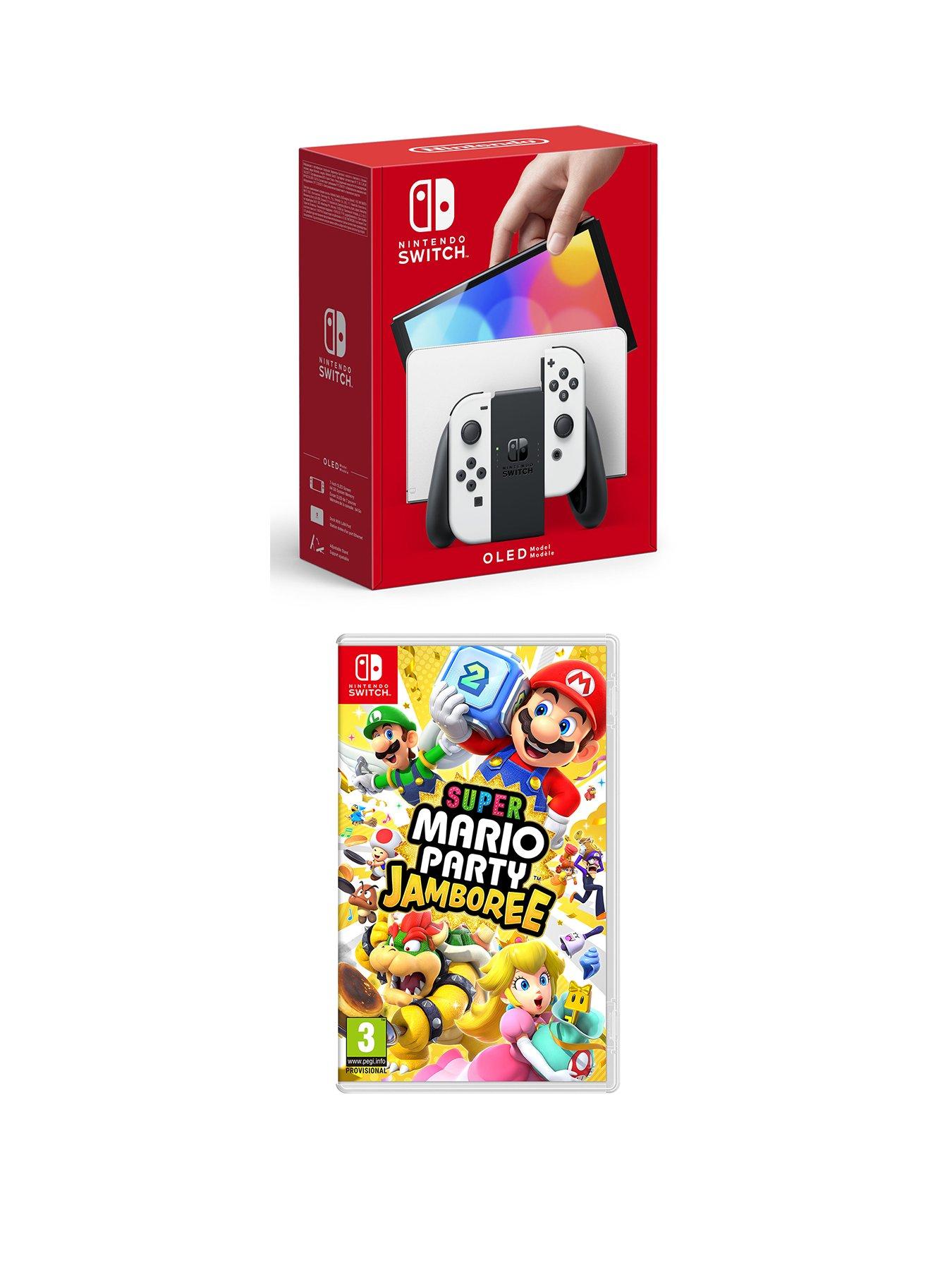 undefined HW (OLED Model) White  &  Super Mario Party Jamboree