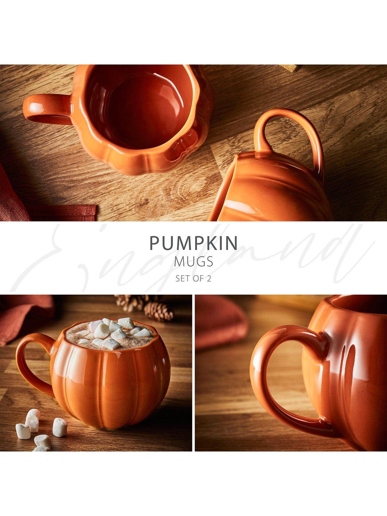 Image 2 of 6 of Wade Set of 2 Pumpkin Mugs