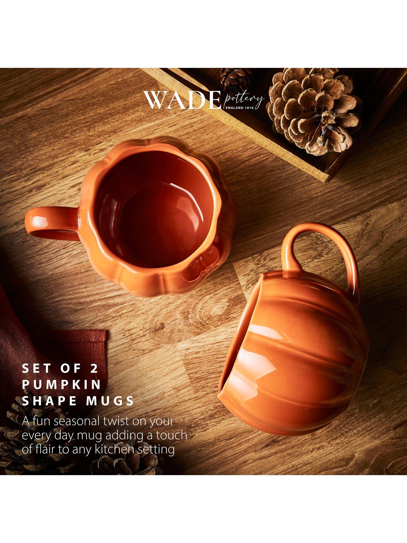 Image 3 of 6 of Wade Set of 2 Pumpkin Mugs