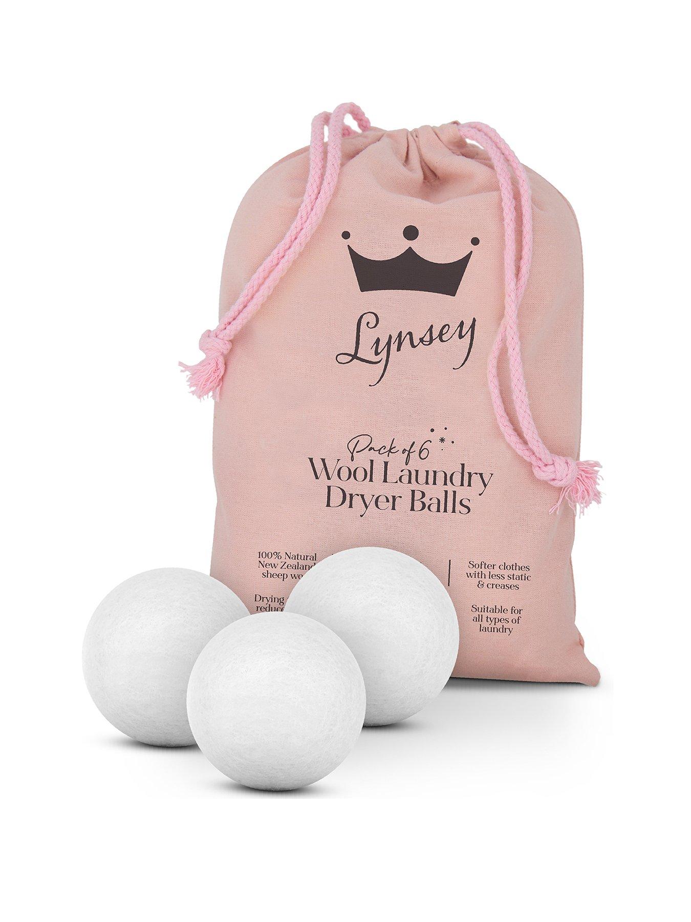 Product photograph of Swan Lynsey Tvs Queen Of Clean 6 Natural Wool Dryer Balls In A Drawstring Bag from very.co.uk
