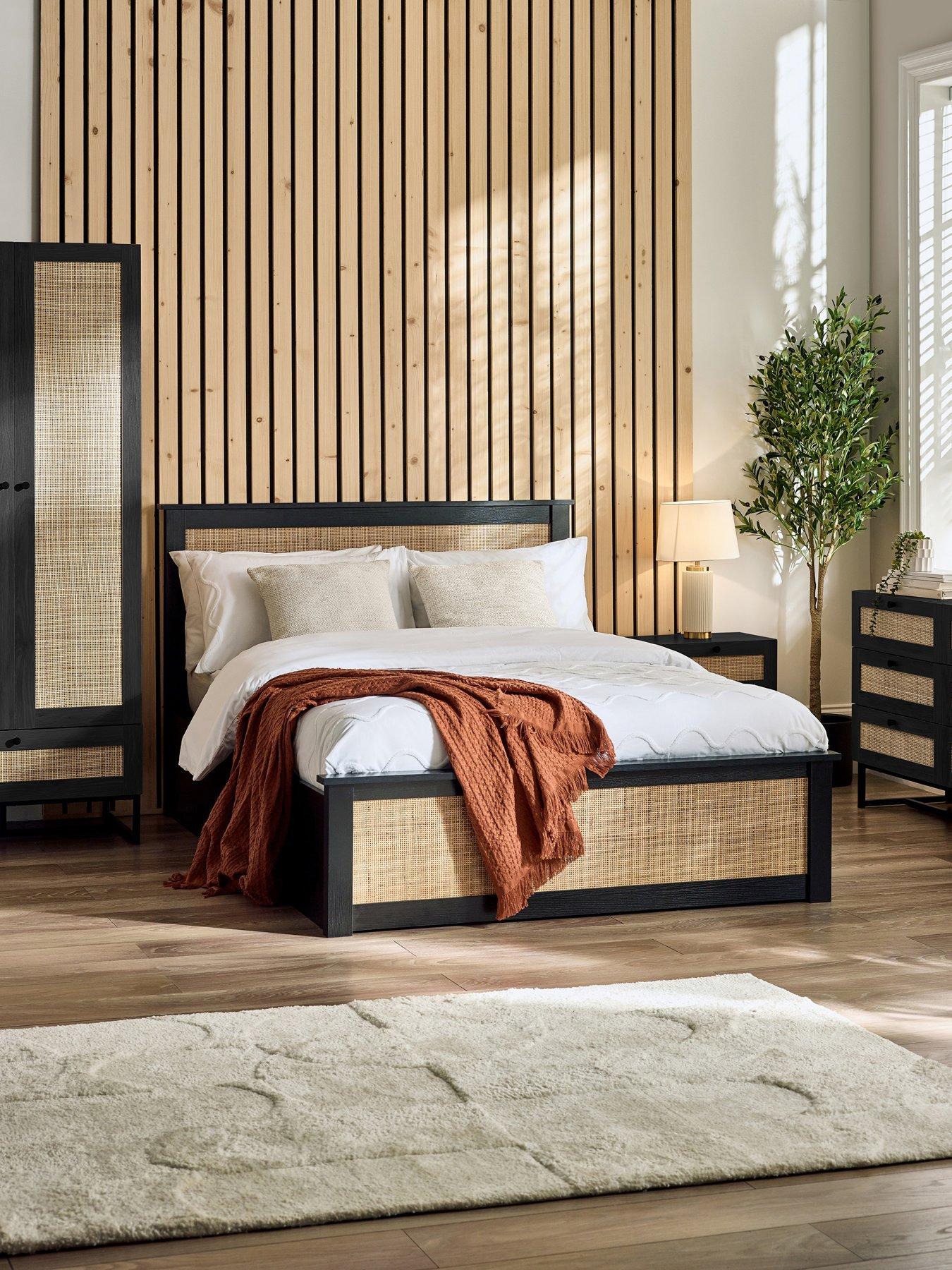 Product photograph of Julian Bowen Padstow Lift Up Ottoman Bed Frame - Black - King from very.co.uk