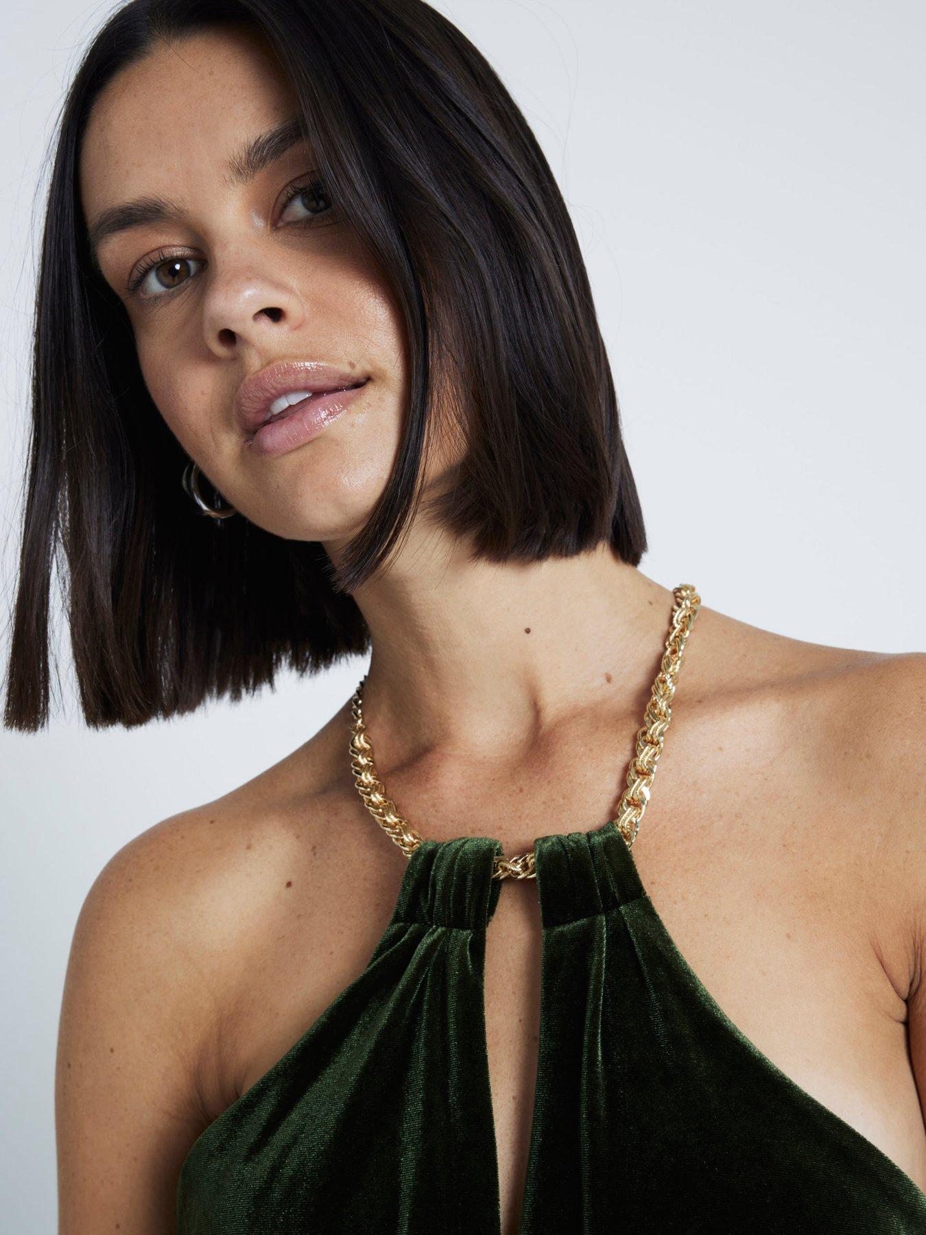 Velvet Jumpsuit Green