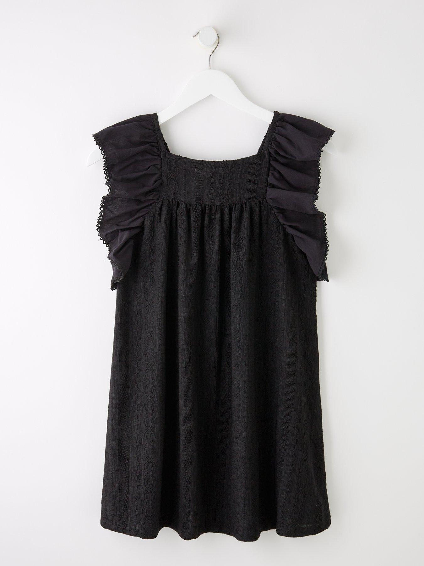 Image 1 of 4 of V by Very Girls Frill Textured Dress - Multi