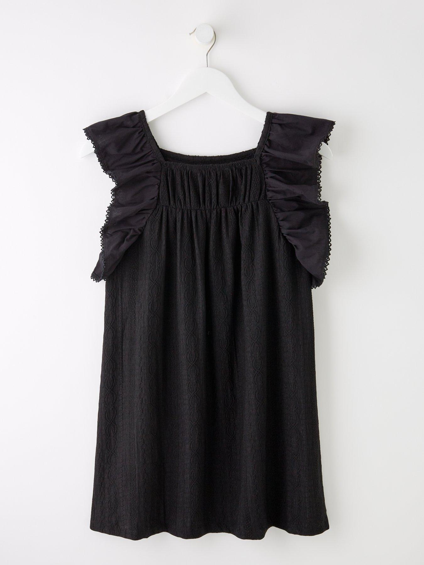 Image 2 of 4 of V by Very Girls Frill Textured Dress - Multi