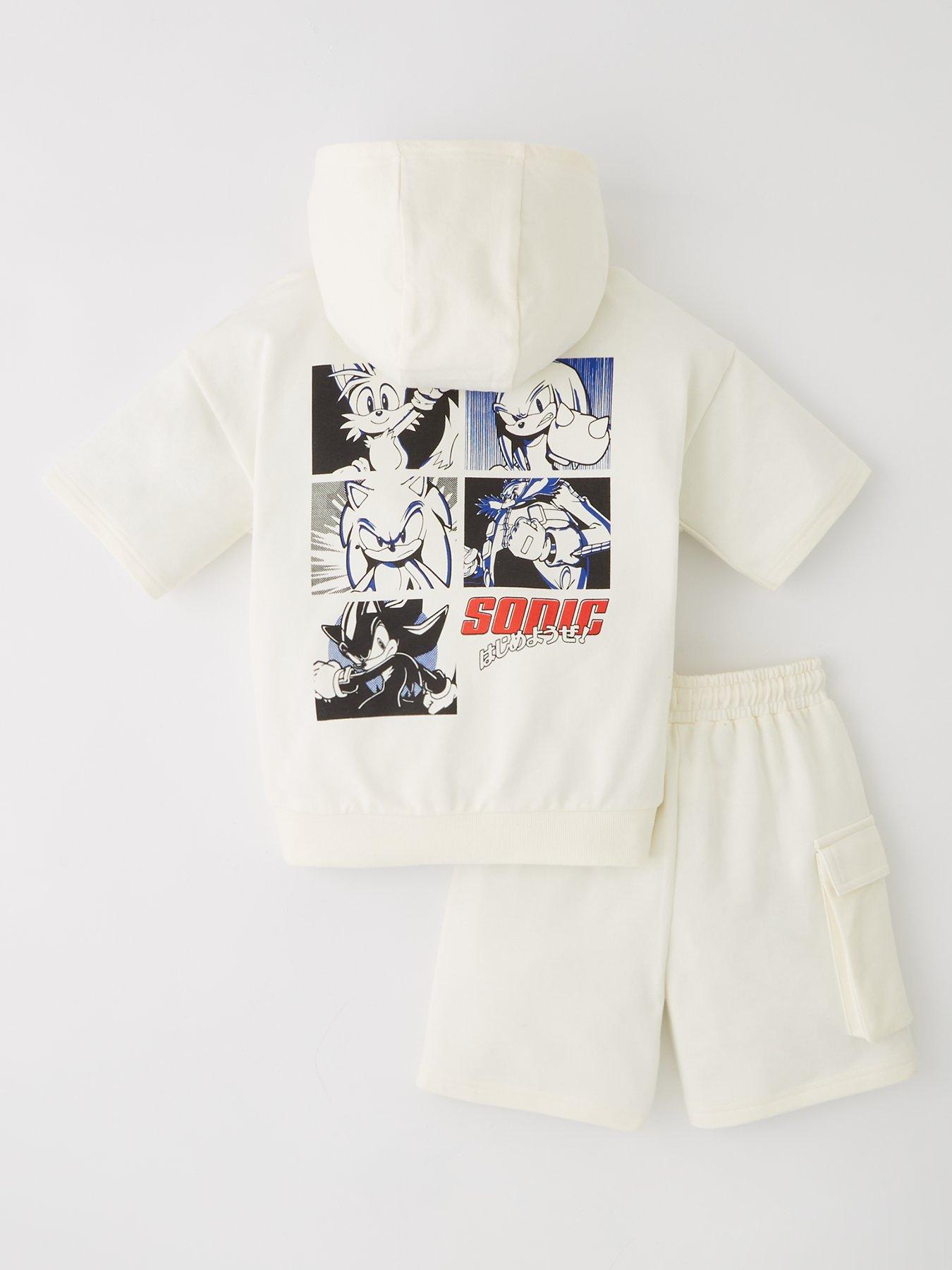 Image 3 of 6 of Sonic the Hedgehog Sonic Sweat Top With Back Print And Shorts Set