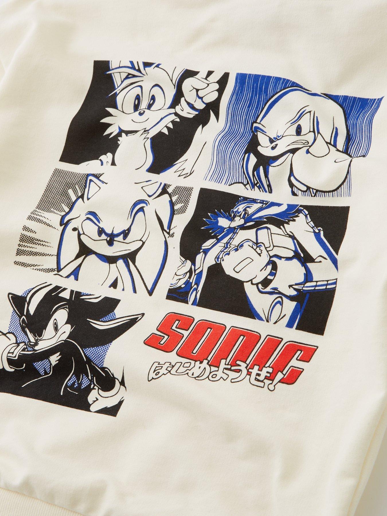 Image 4 of 6 of Sonic the Hedgehog Sonic Sweat Top With Back Print And Shorts Set
