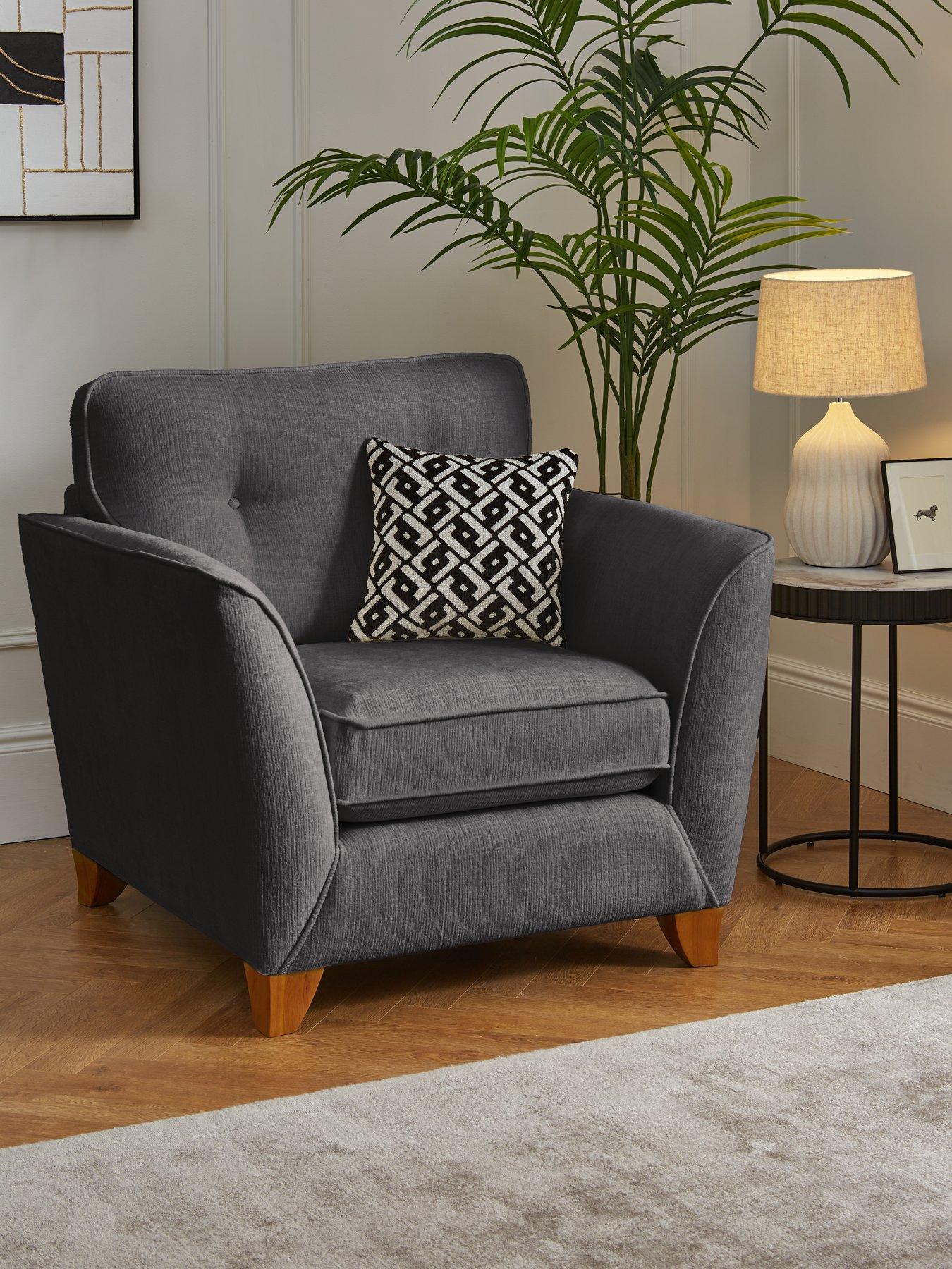 Very Home Cullen Standard Back Fabric Armchair - Made in the UK