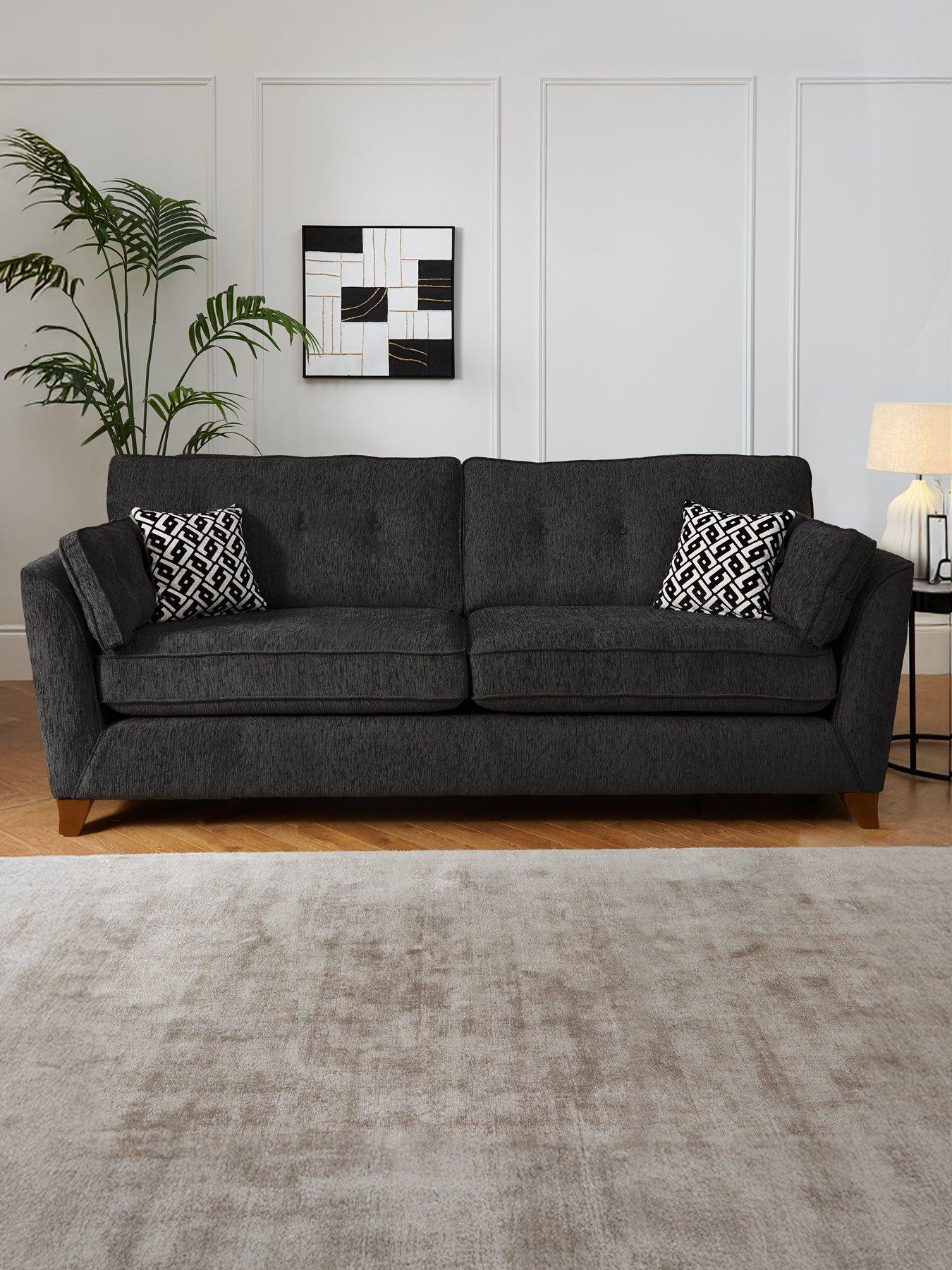 Very Home Cullen 4 Seater Standard Back Fabric Sofa - Made in the UK