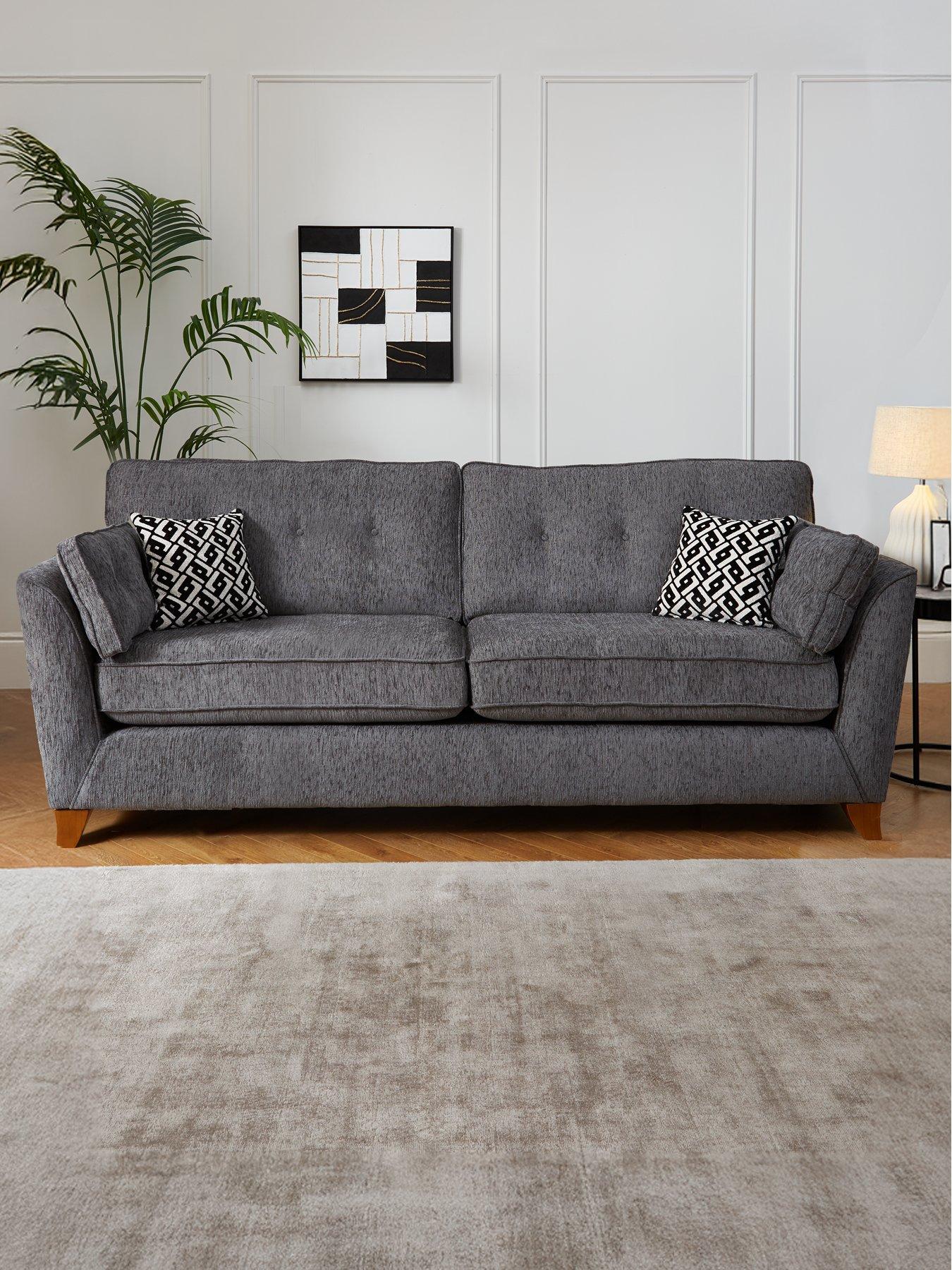 Very Home Cullen 4 Seater Standard Back Fabric Sofa - Made in the UK