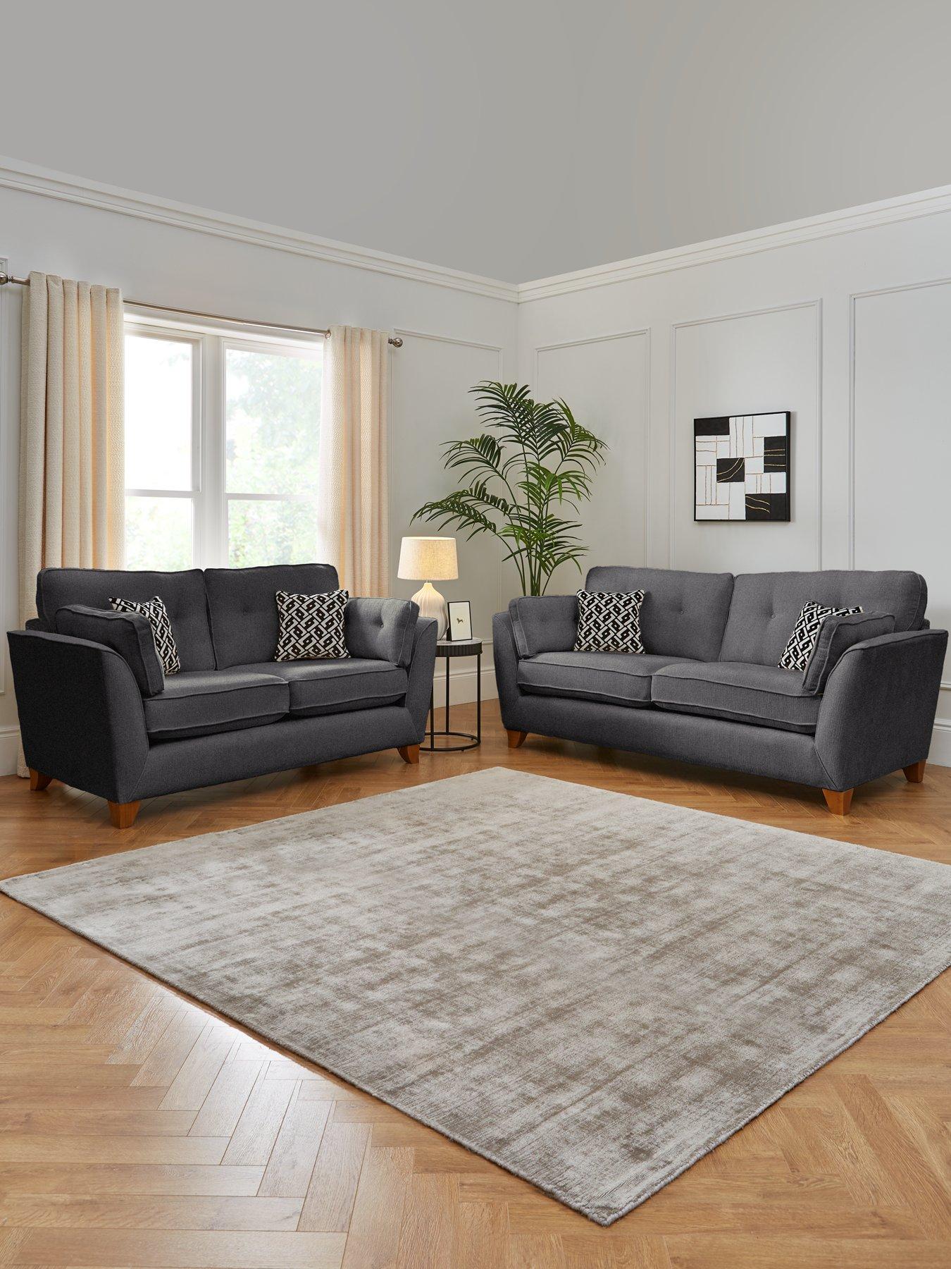 undefined Cullen 3 + 2 Seater Standard Back Fabric Sofa Set (Buy  &  SAVE!)