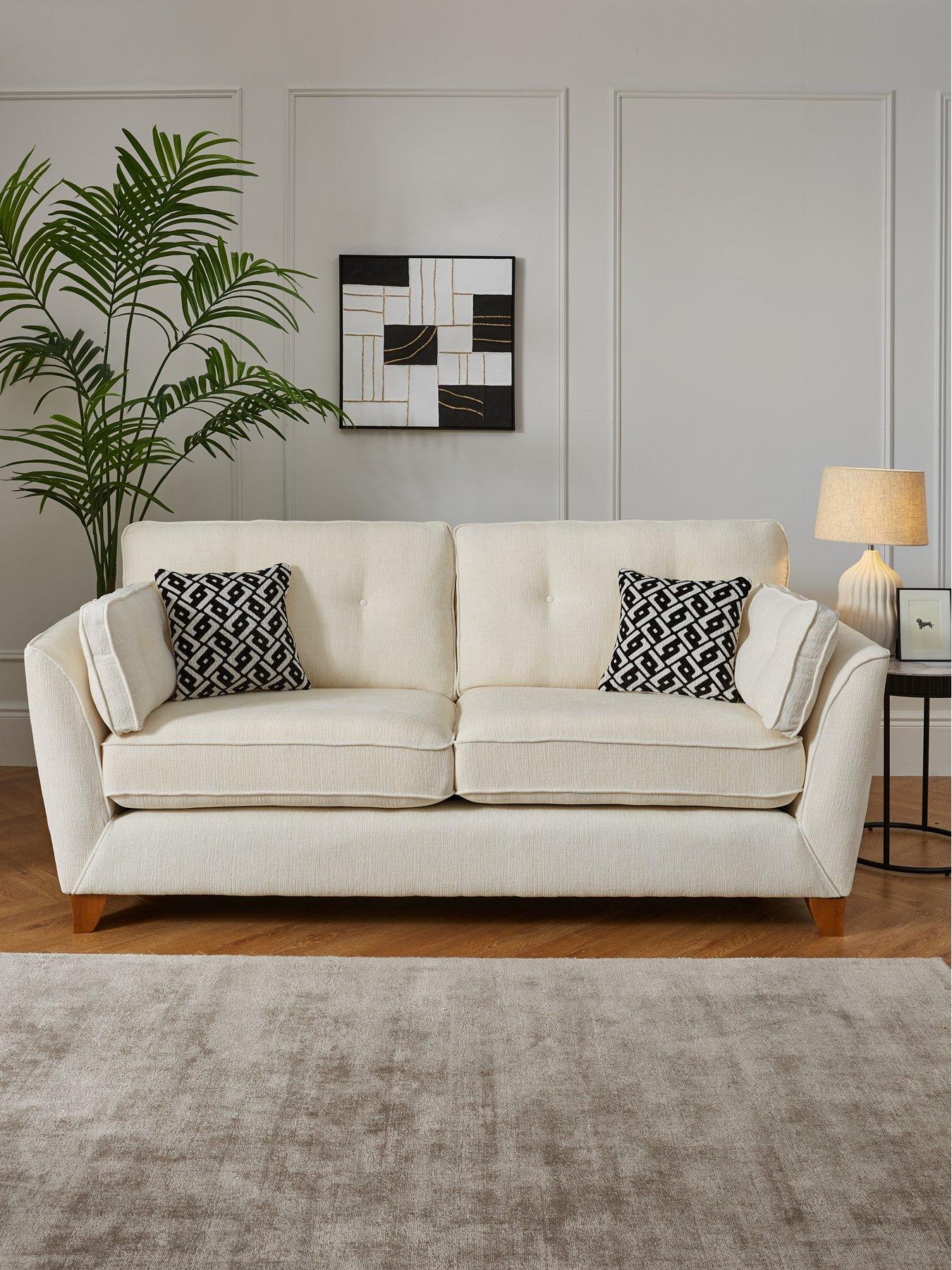 Very Home Cullen 3 Seater Standard Back Fabric Sofa - Made in the UK