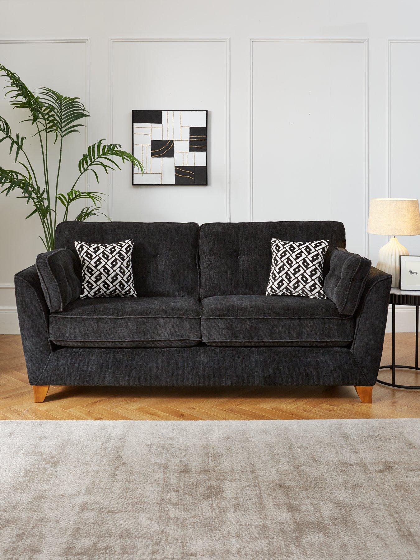 Very Home Cullen 3 Seater Standard Back Fabric Sofa - Made in the UK