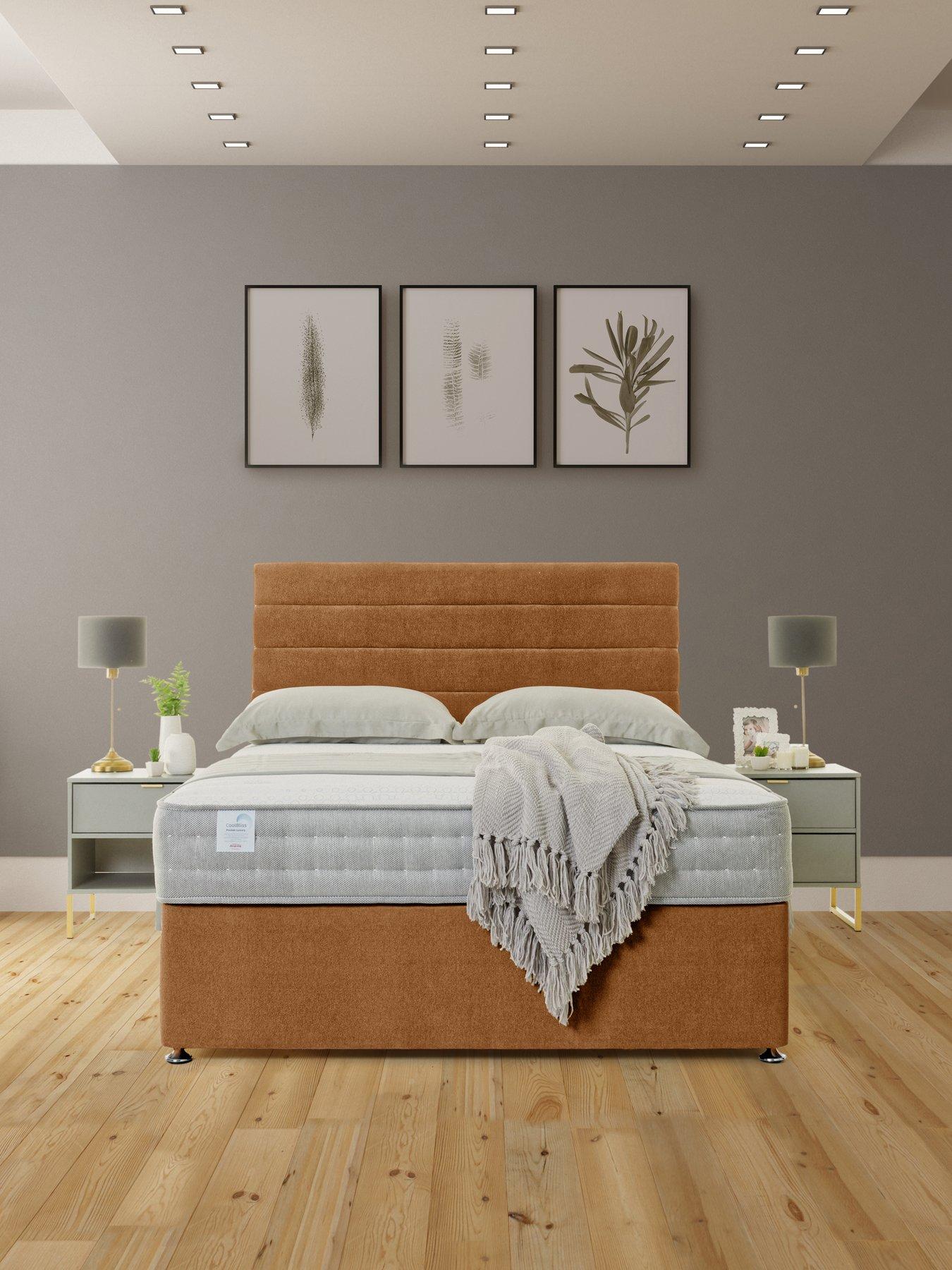 undefined Coolbliss 1000 Pocket Luxury Divan Bed with Storage Options- Headboard Included
