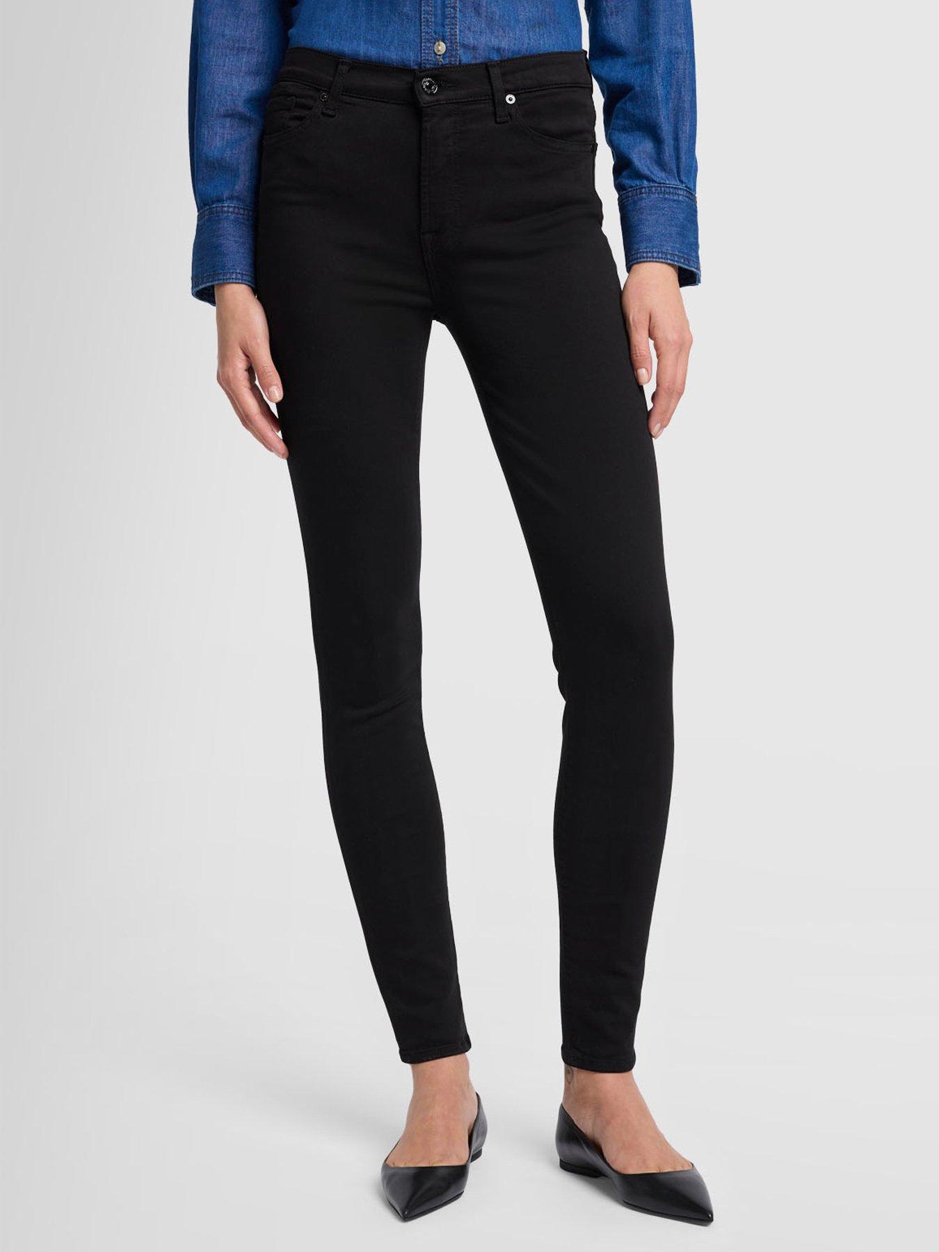 undefined High Waist Skinny Slim Fit Jeans - Black